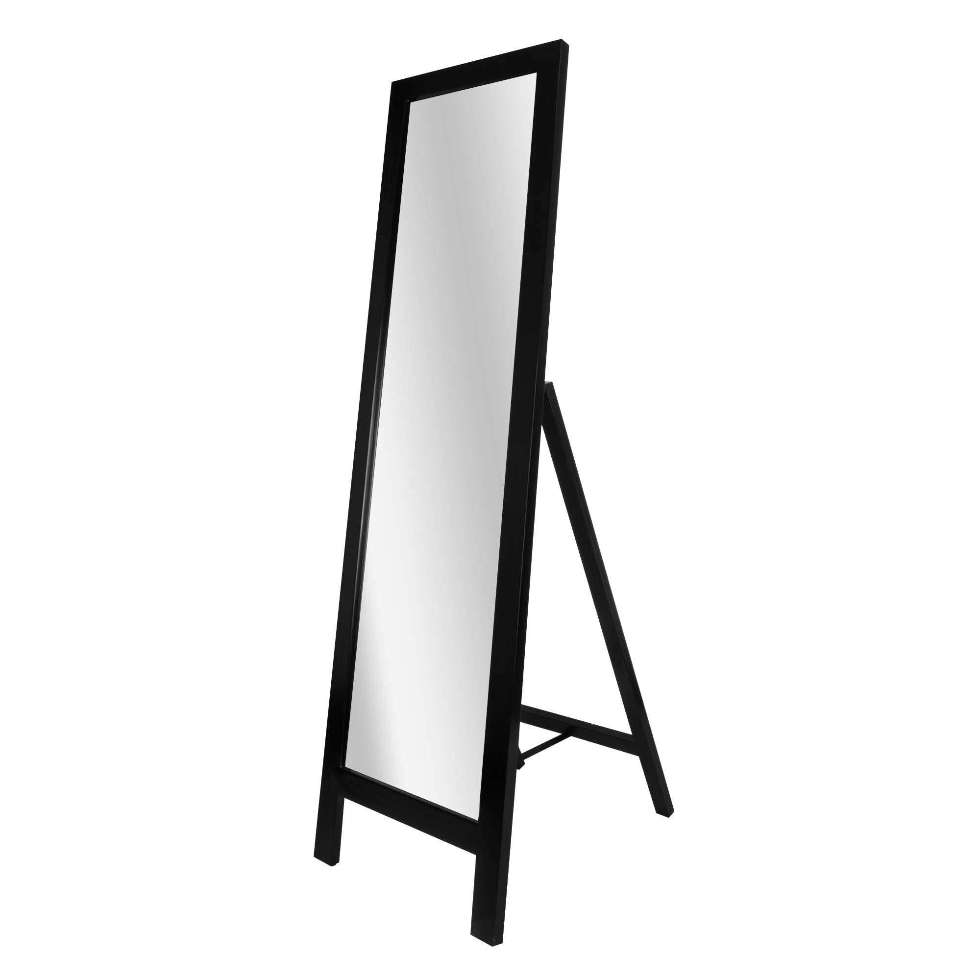 Head West Brushed Black Full Size Free Standing Easel Dressing Mirror - 18 x 64