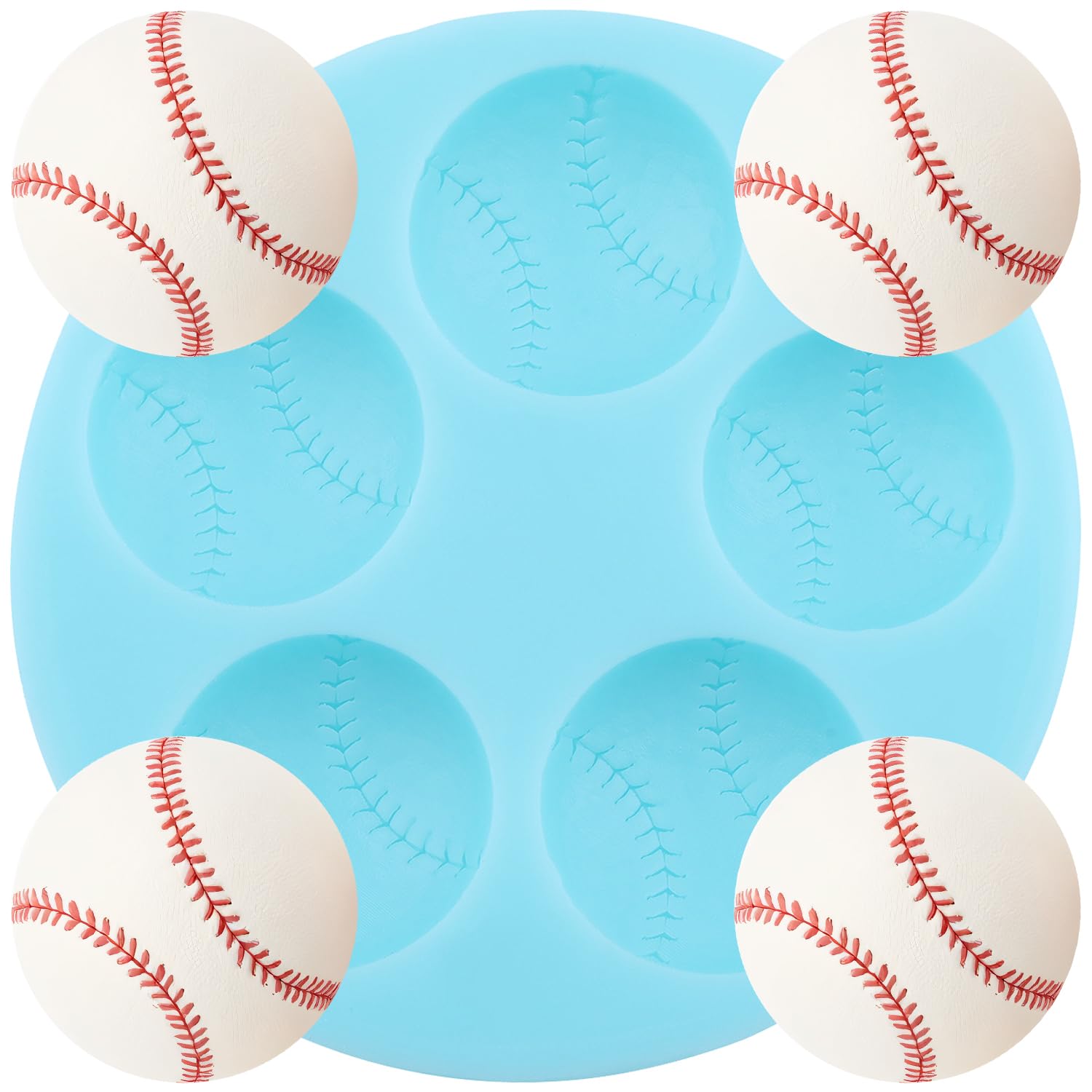 YABONAN Baseball Fondant Mold Ball Silicone Molds