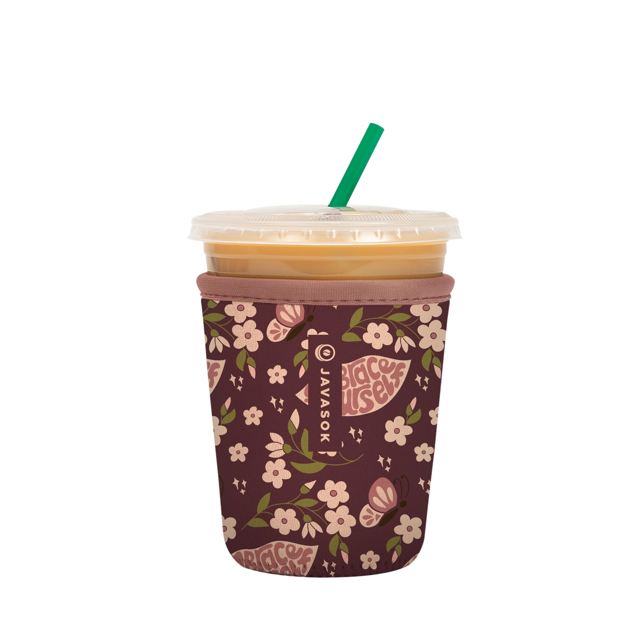 Sok It Java Sok Iced Coffee & Cold Soda Insulated Neoprene Cup Sleeve (Self Love, Small: 16-20oz)