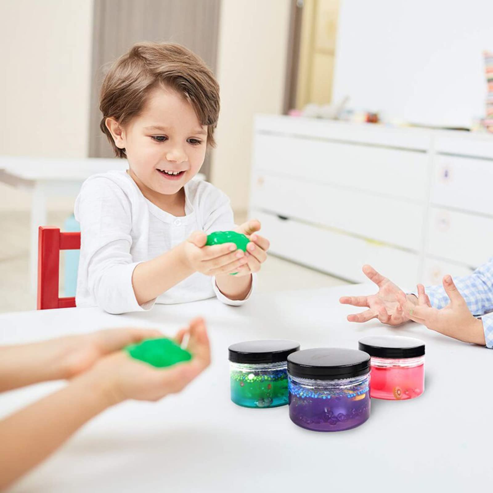 50 Pieces 4Oz Plastic Jars With Lids Clear Round Cosmetic Container Empty Storage Jars For Makeup,Jewelry,Samples,Travel Storage