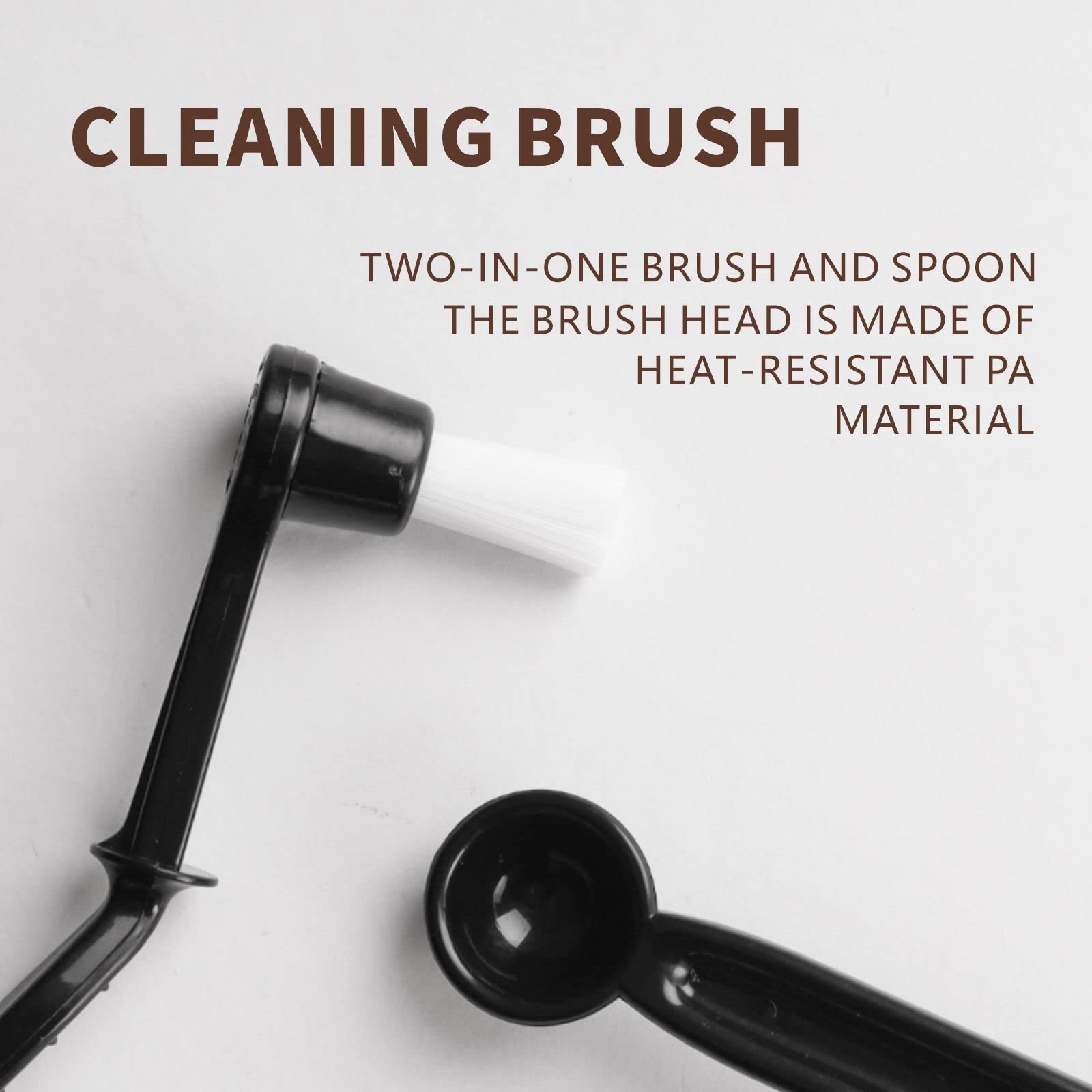 Luxmool 6 Pcs Coffee Brush Set, Professional Espresso Brush Kit, Well-Designed Coffee Grinder Brush, Heavy Wood Handle & Natural