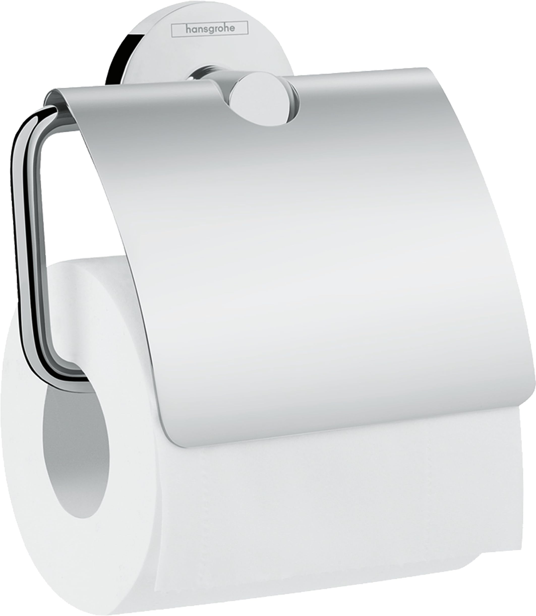 hansgrohe Toilet Paper Holder with Cover 5-inch Toilet Paper Holder in Chrome  41723000