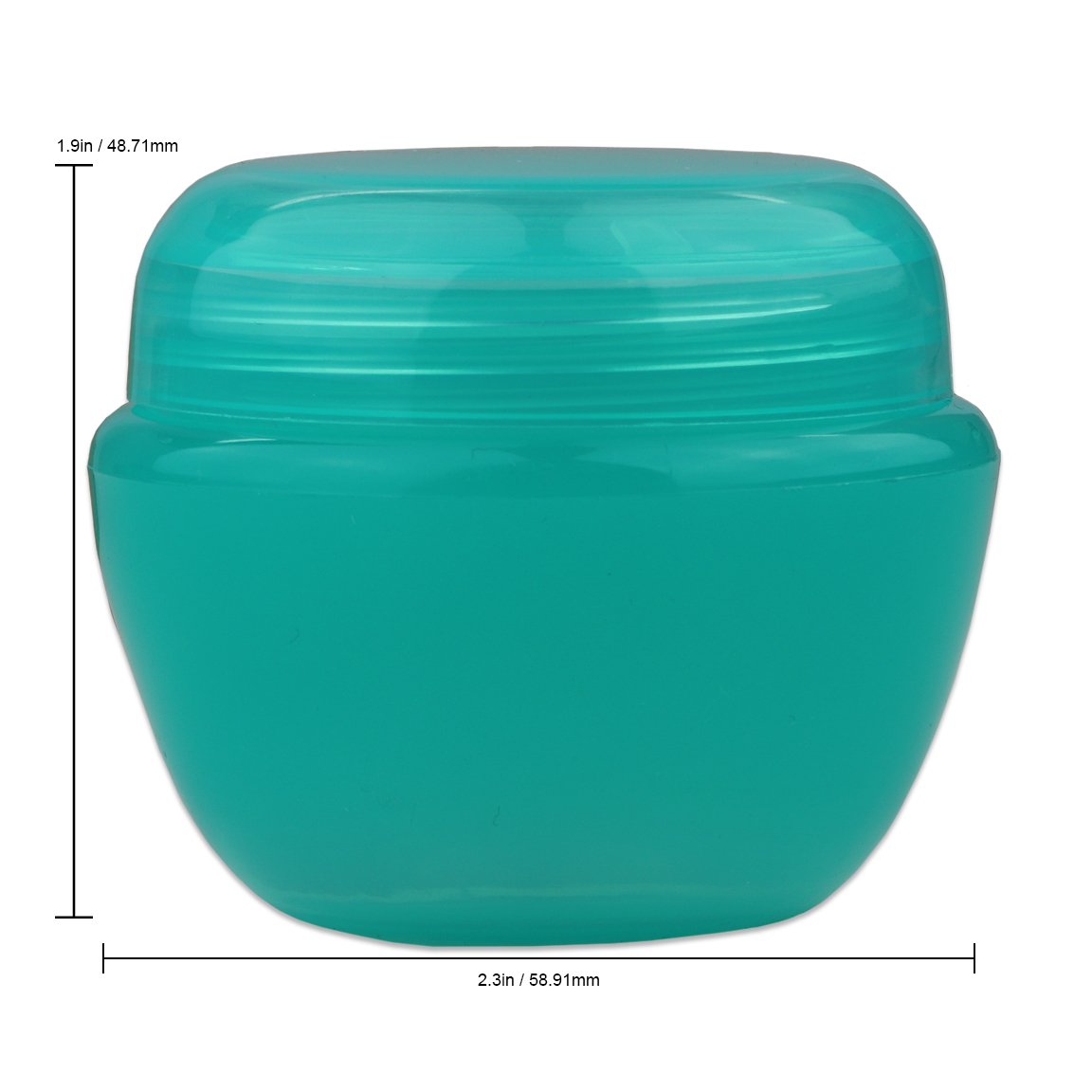 Beauticom 48 Pieces 50G/50Ml Teal Color Frosted Container Jars With Inner Liner For Scrubs, Oils, Salves, Creams, Lotions, Makeu