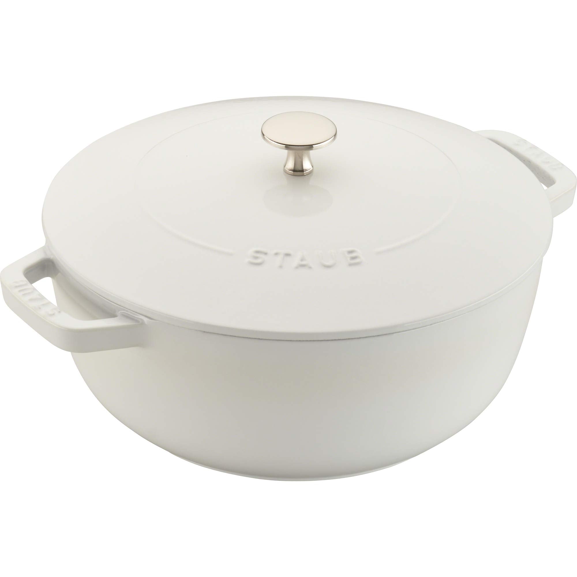 Staub Cast Iron Dutch Oven, 3.75Qt, Serves 3-4, Made In France, White