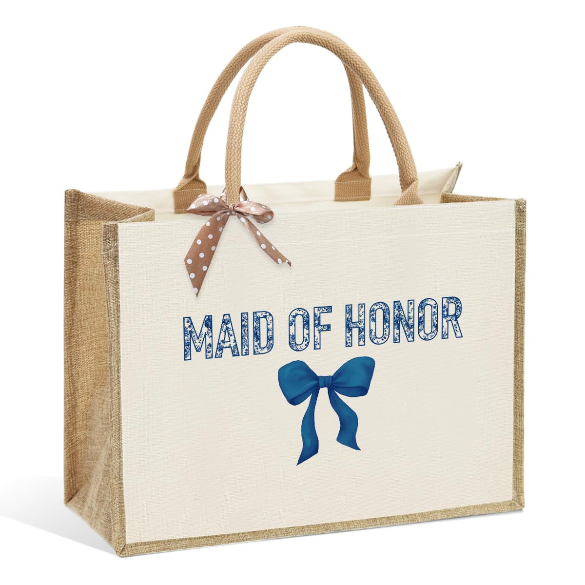 KongMoTree Bride Wedding Tote Bag, Bridal Shower Gifts, Bachelorette Party Bags, Coquette Bow Tote Bag with Floral for Wedding E