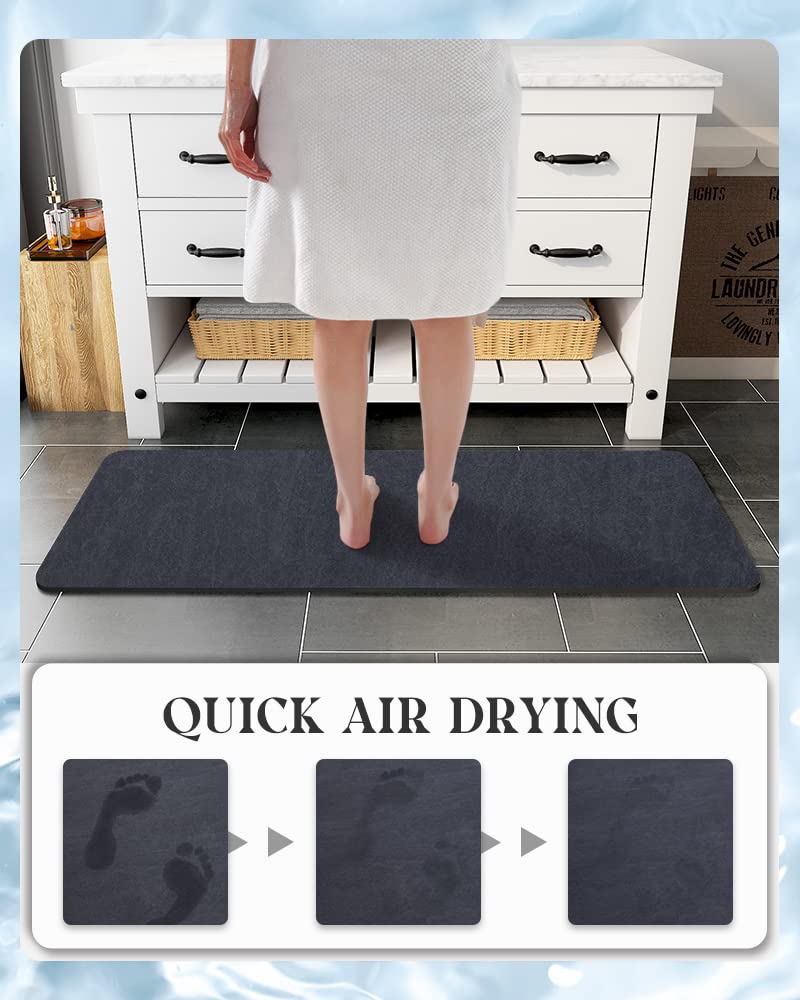 Montvoo-Bath Mat Rug-Natural Rubber Non Slip Quick Dry Super Absorbent Thin Bathroom Rugs Fit Under Door-Washable Bathroom Floor