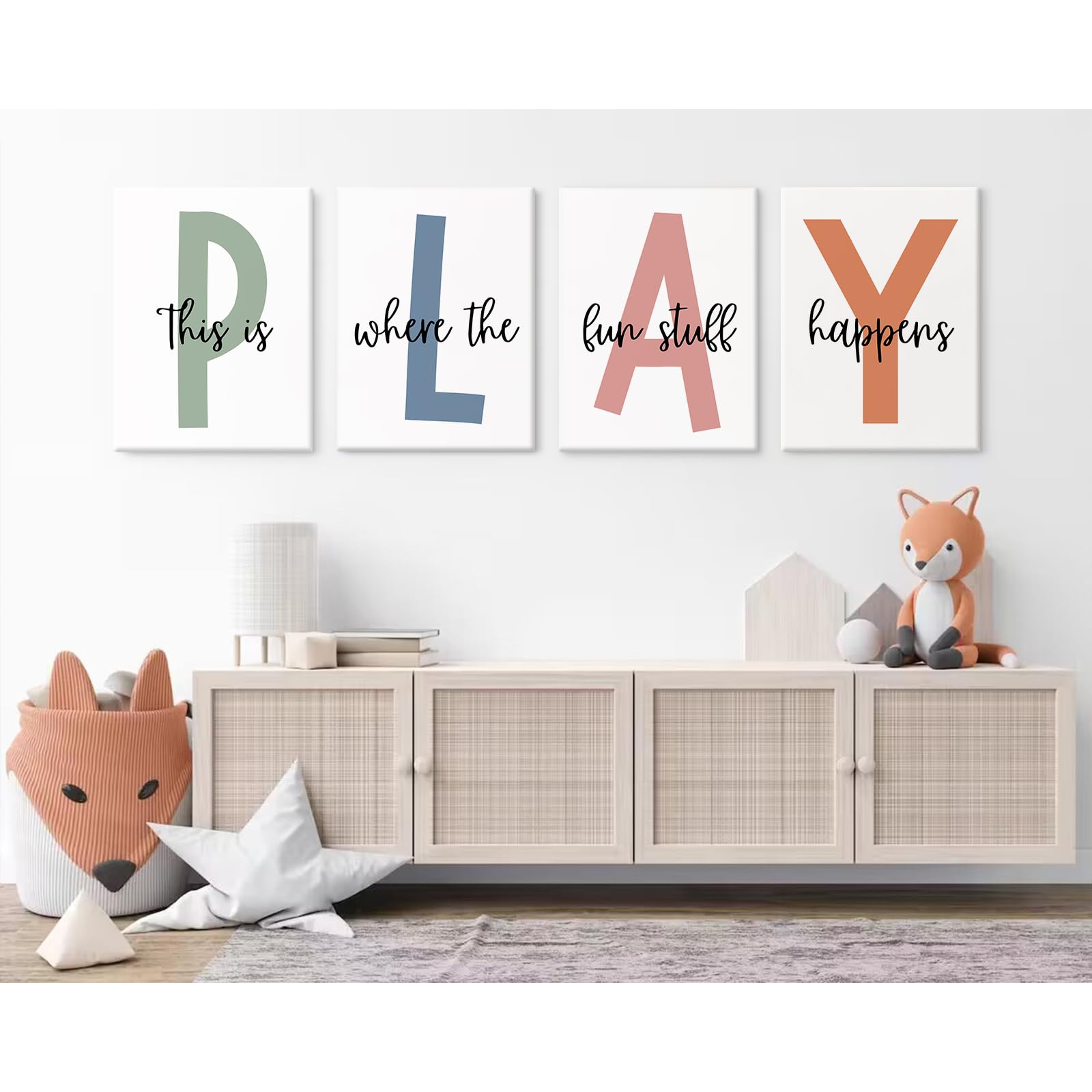 Kids Playroom Wall Art Playroom Wall Decor Childrens Playroom Canvas Prints Boy Kids Room Wall Art Decor Toddler Nursery Wall Ar