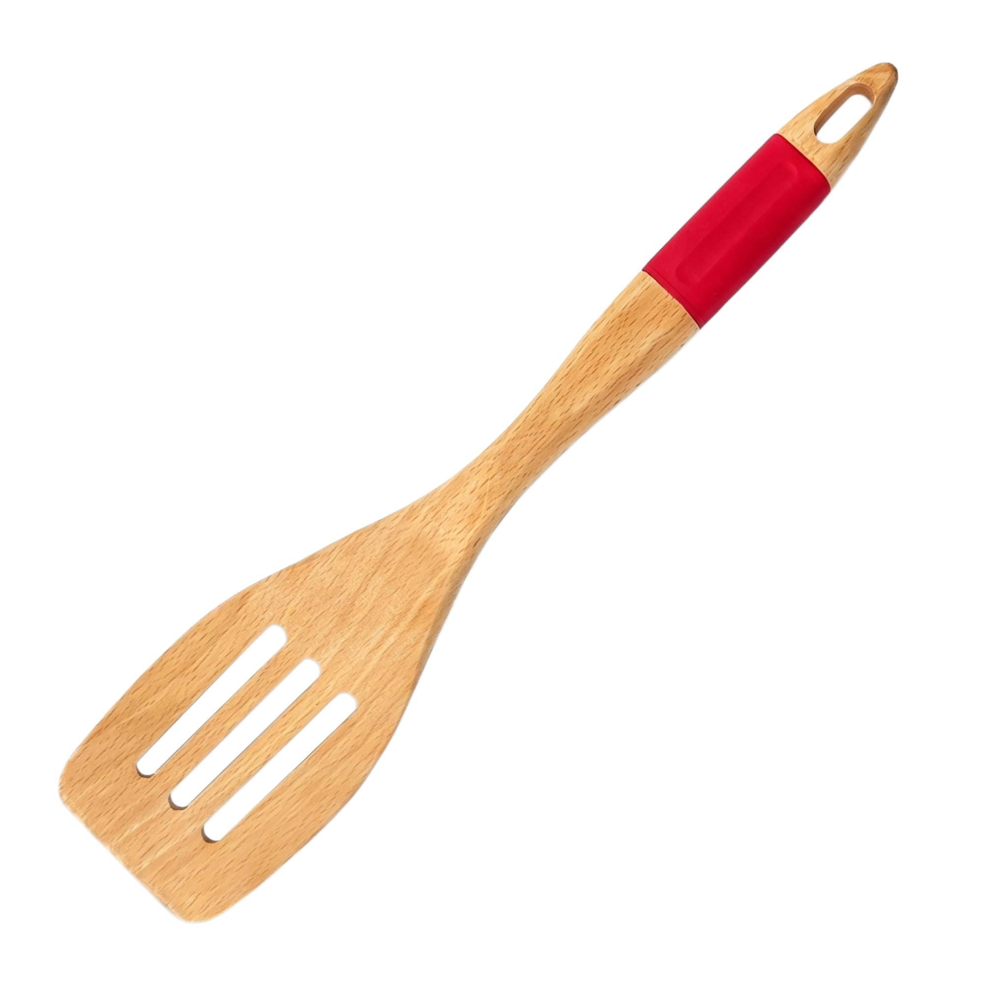 JS Gourmet Beechwood Slotted Turner  Wooden Flipping Spatula