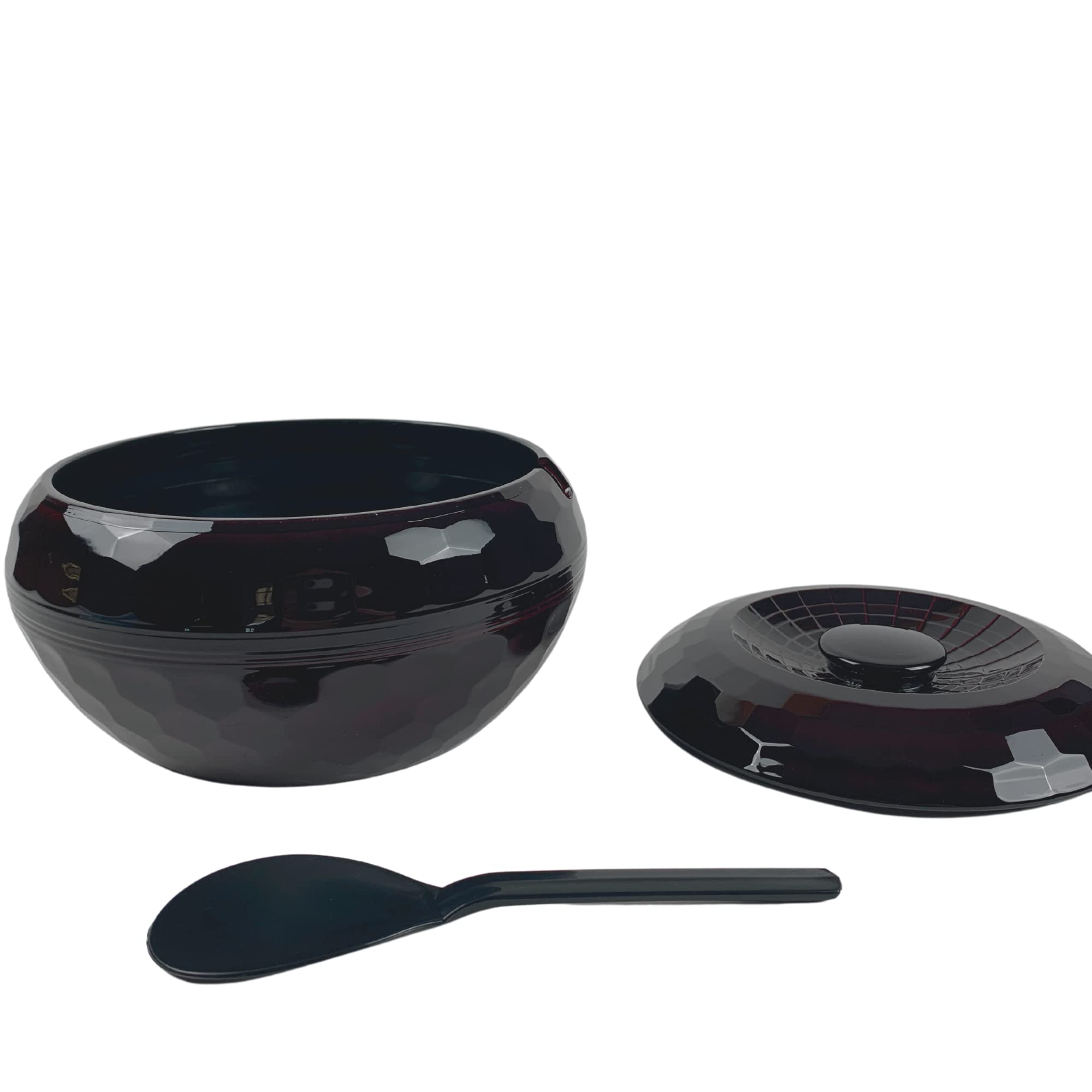 Japanbargain 2073, Rice Serving Bowl With Lid And Rice Paddle Scoop Japanese Ohitsu Chinese Asian Restaurant Rice Container, Sma