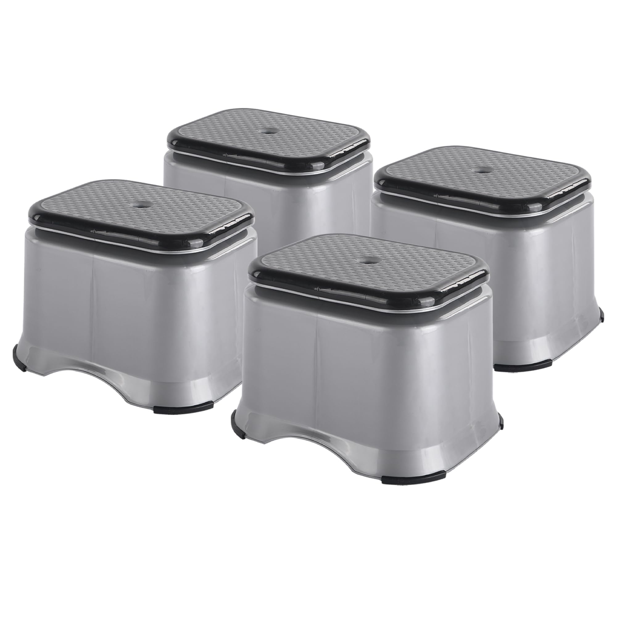 Kuber Industries Pack Of 4 Anti-Slip Bathroom Stool For Bathing | Comfortable Indoor & Outdoor Machiya For Sitting | Durable Adu