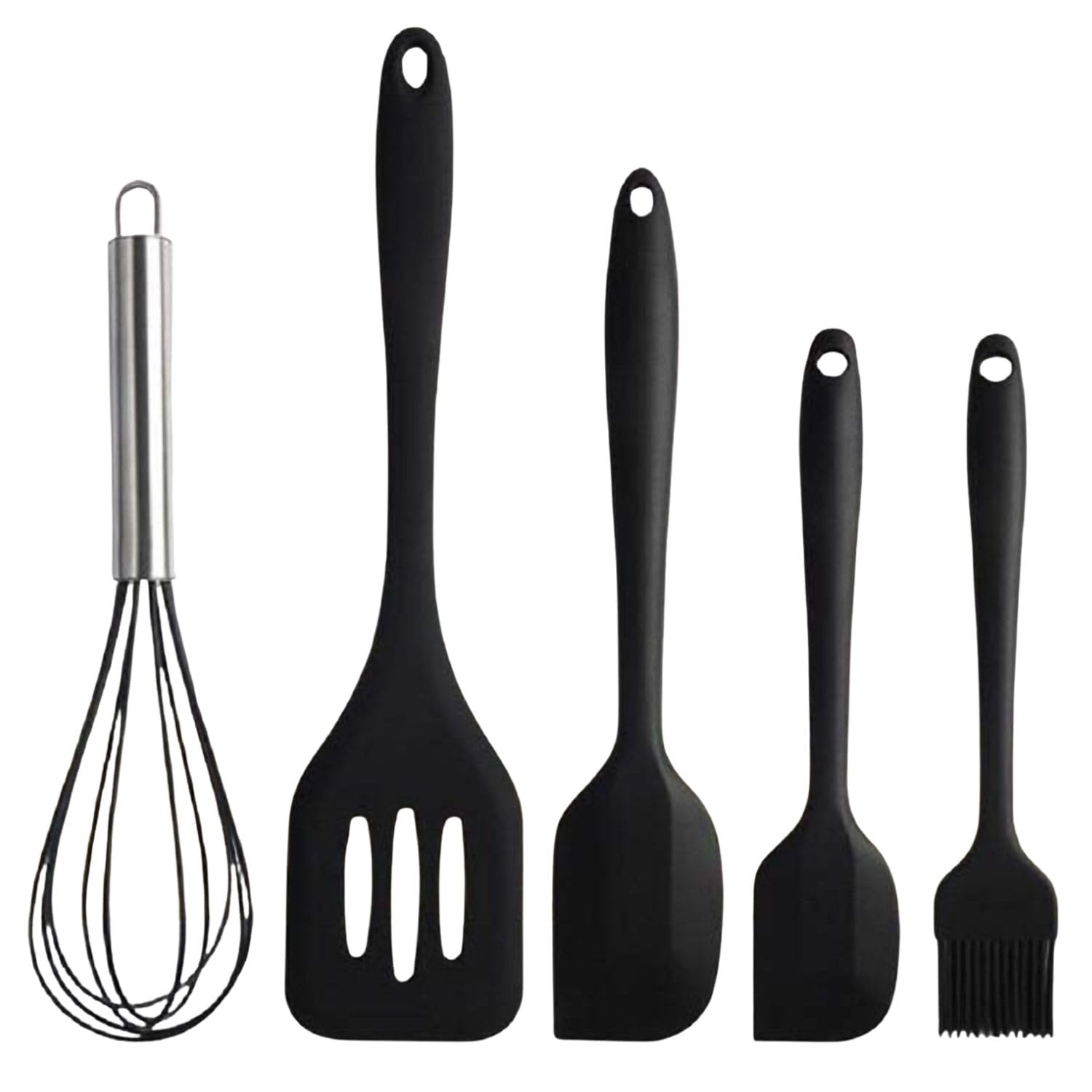 P Plus Fire Silicone Utensil Set  Heat Resistant NonStick Spatula FoodGrade Silicone Cooking Tools Nonstick Whisk, Spatula, P
