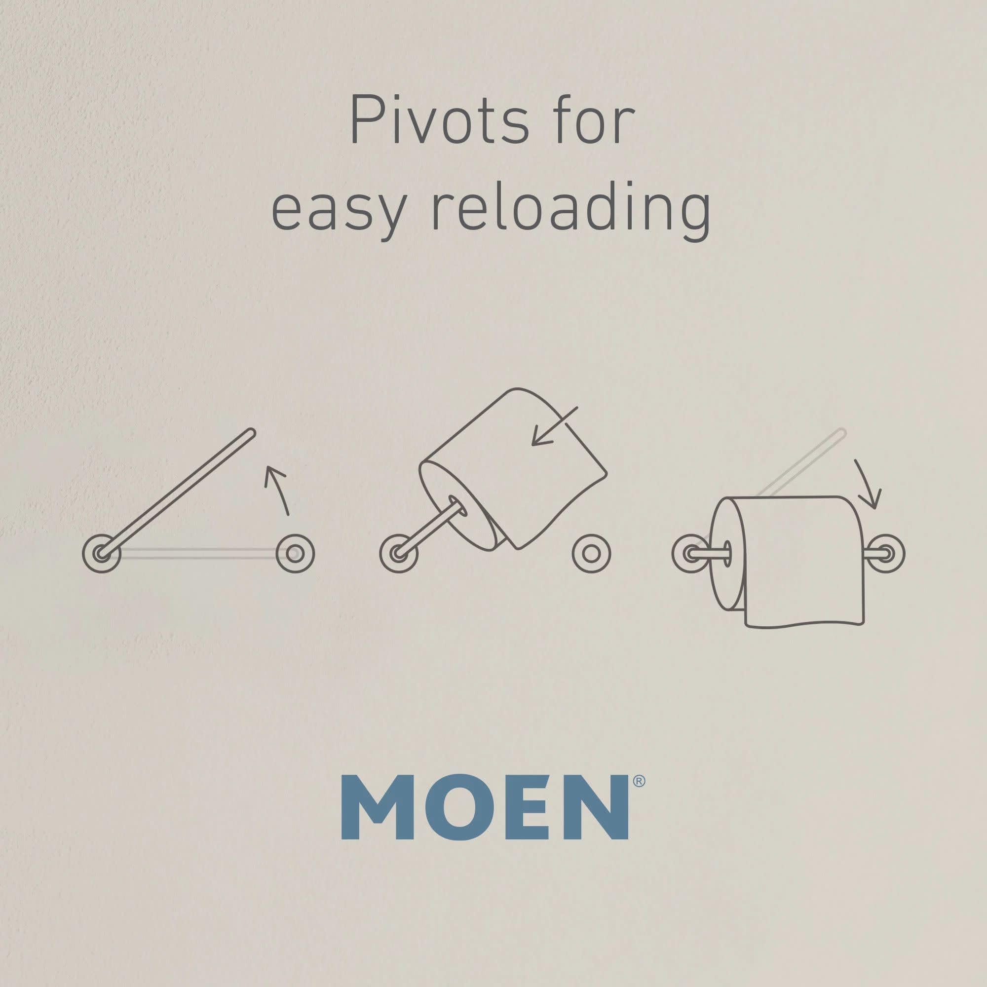 Moen Y3108BRB Caldwell Pivoting Paper Holder  Mediterranean Bronze