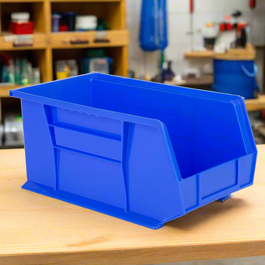 Hudson Exchange 15'' X 8'' X 7'' Plastic Stackable Storage Bin And Hanging Container, Blue