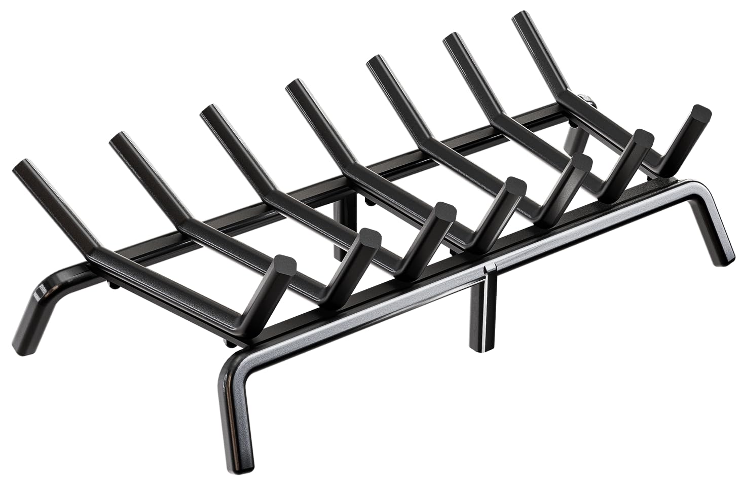 IDZO Solid Steel Fireplace Grate 30 Inch, Upgraded Fireplace Log Grate with Extra Leg for Sturdy Stand & Better Air Flow, Quick 