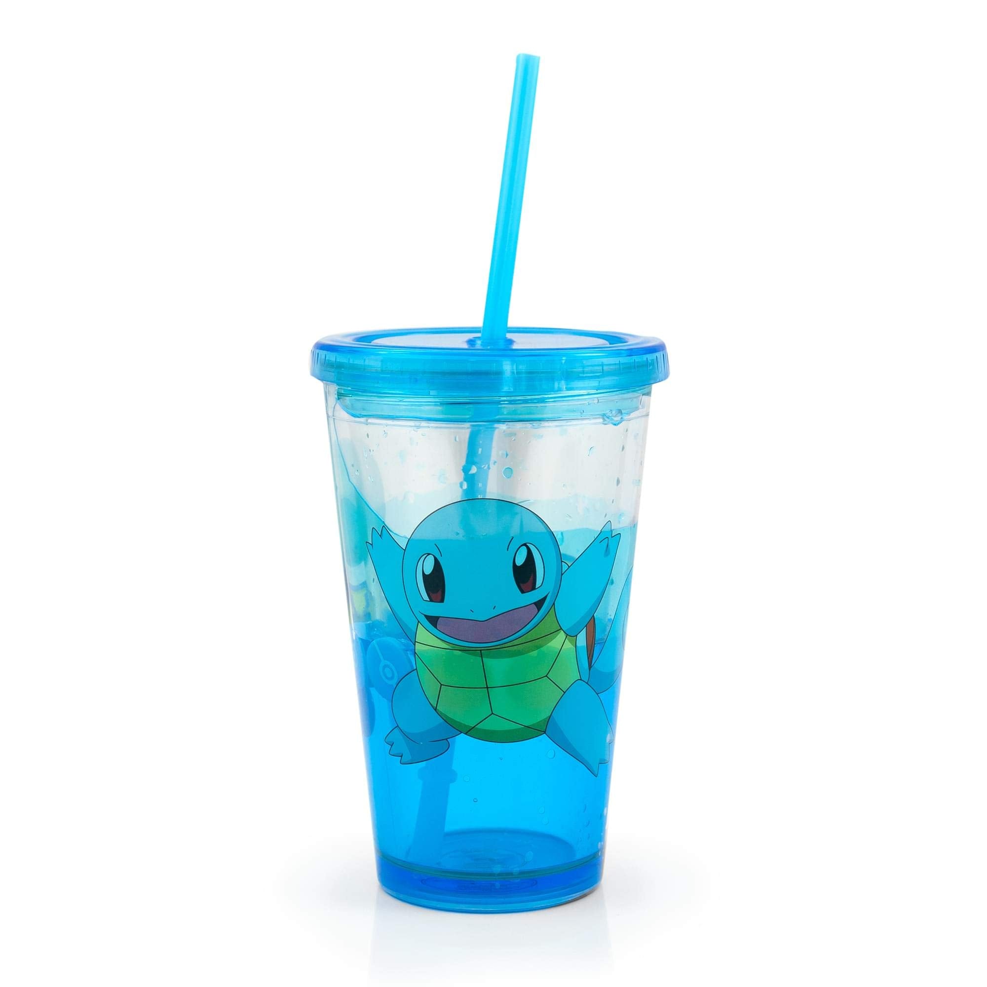 Pokemon Carnival Cup (16Oz) With Glitter And Confetti Featuring Catchable Water Type Poke Squirtle