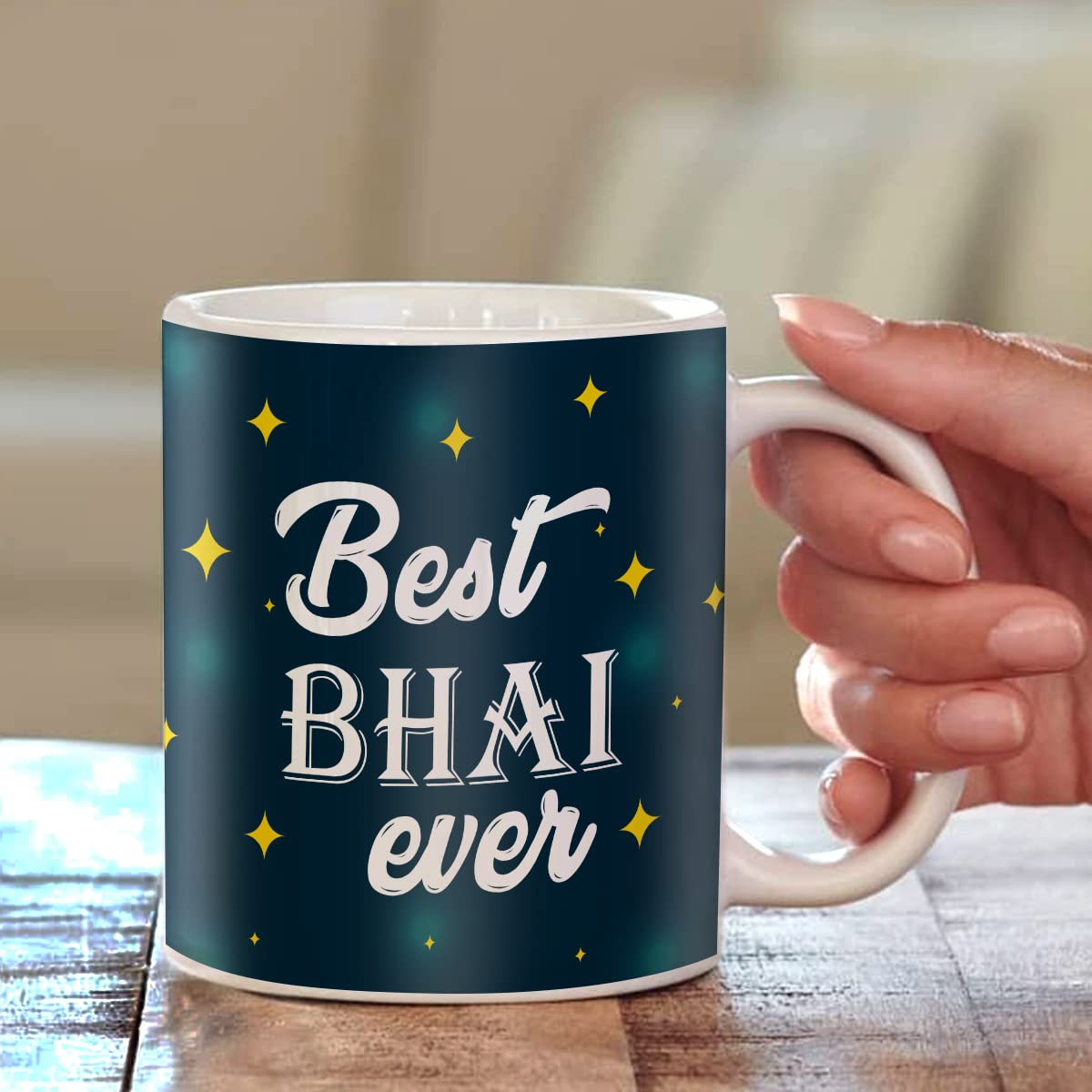 SKYTRENDS Rakhi Gift for Brother Printed Coffee Mug -017