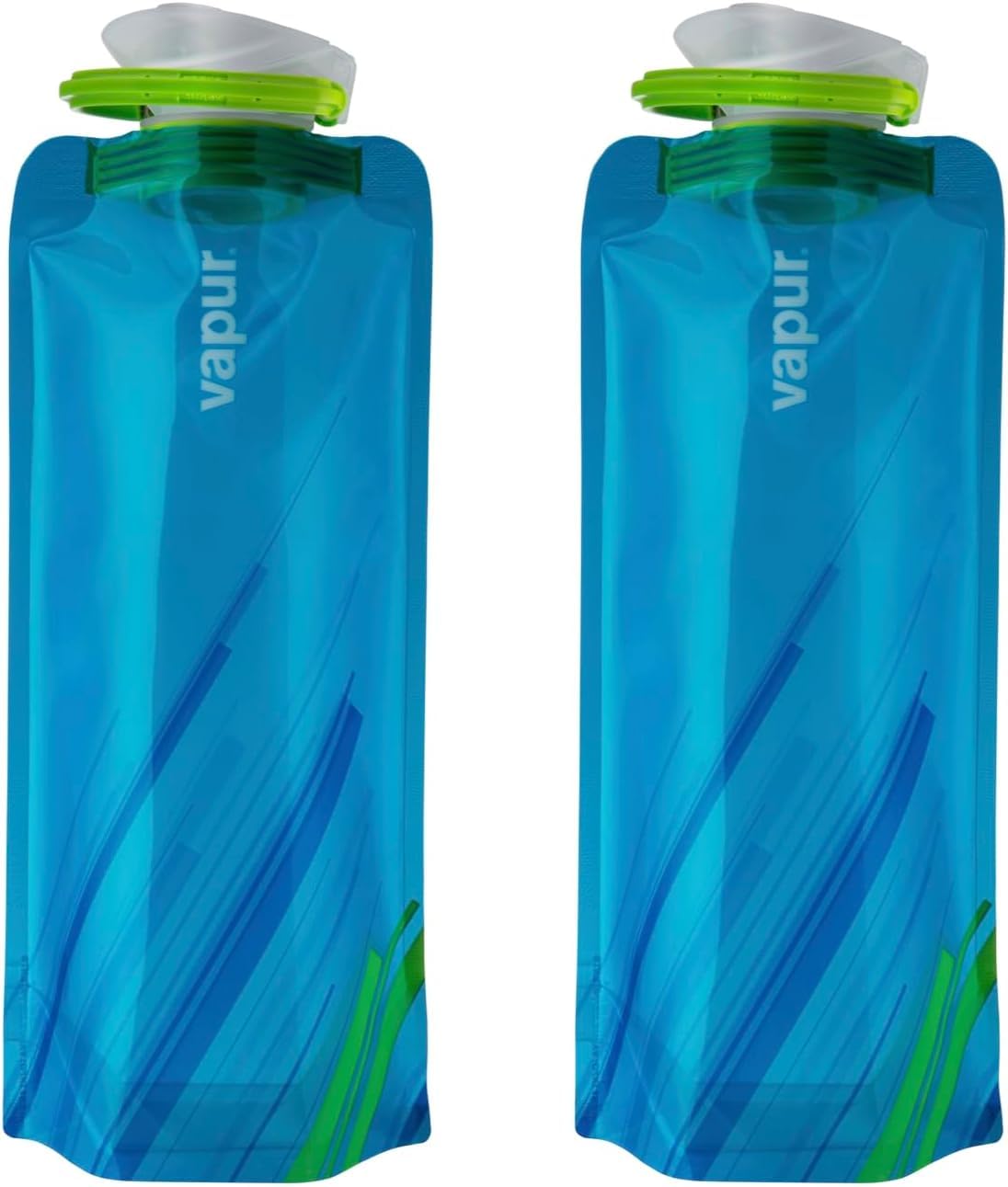 Vapur Collapsible Water Bottle With Carabiner, Compact Bottle Folds Flat For Hydration On The Go, Ideal for Traveling, Hiking or