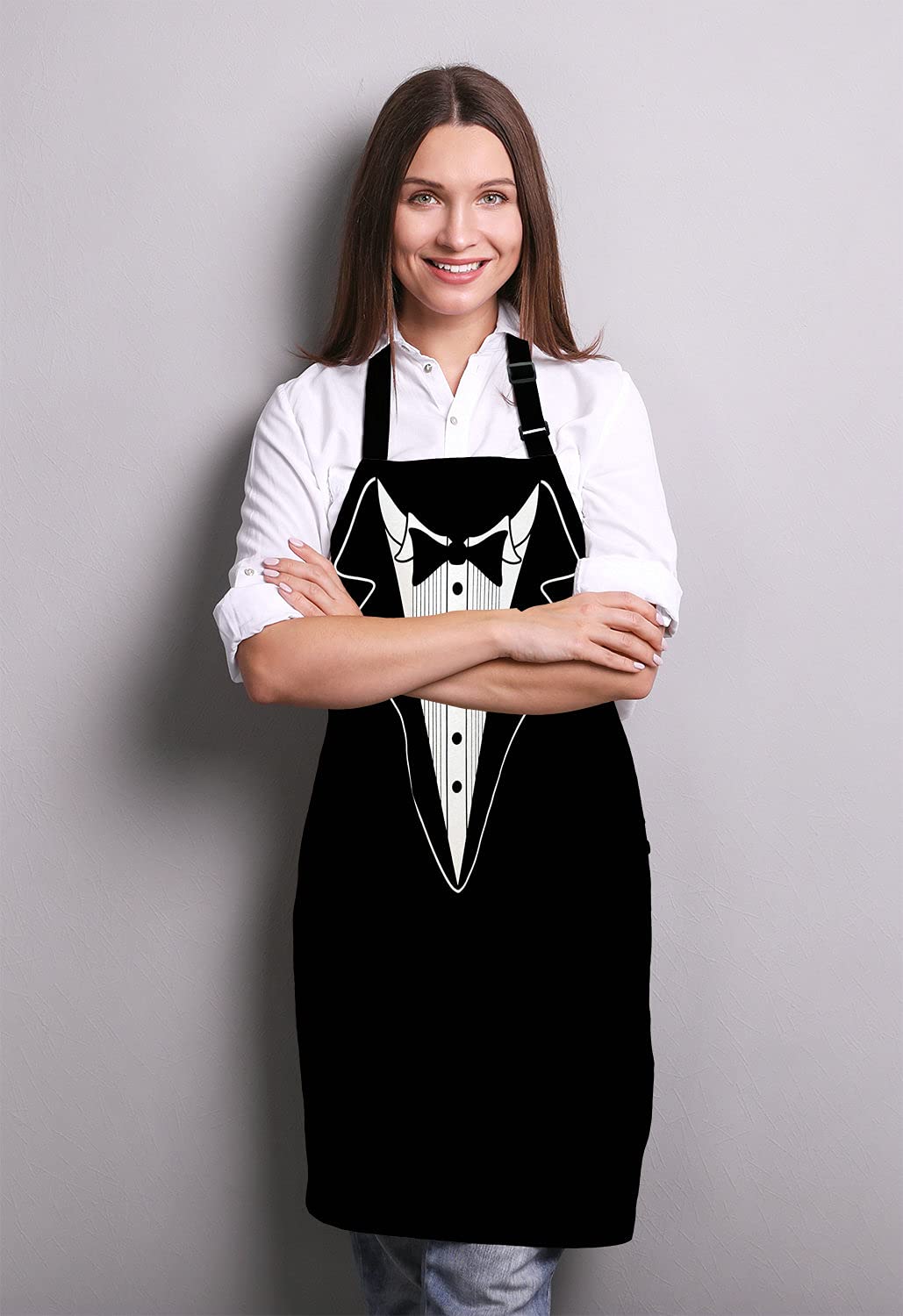 Lefolen Funny Bbq Apron Grilling Gift - Novelty Fathers Day Grilling Gift - Bbq Tuxedo Waistcoat - Barbecue Grill Gift For Men