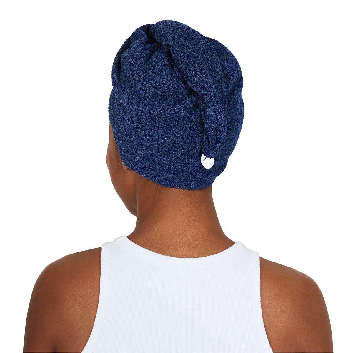 Dock & Bay Turban Hair Towel - for Home & The Beach - Super Absorbent, Quick Dry - Classic - Nautical Navy, One Size