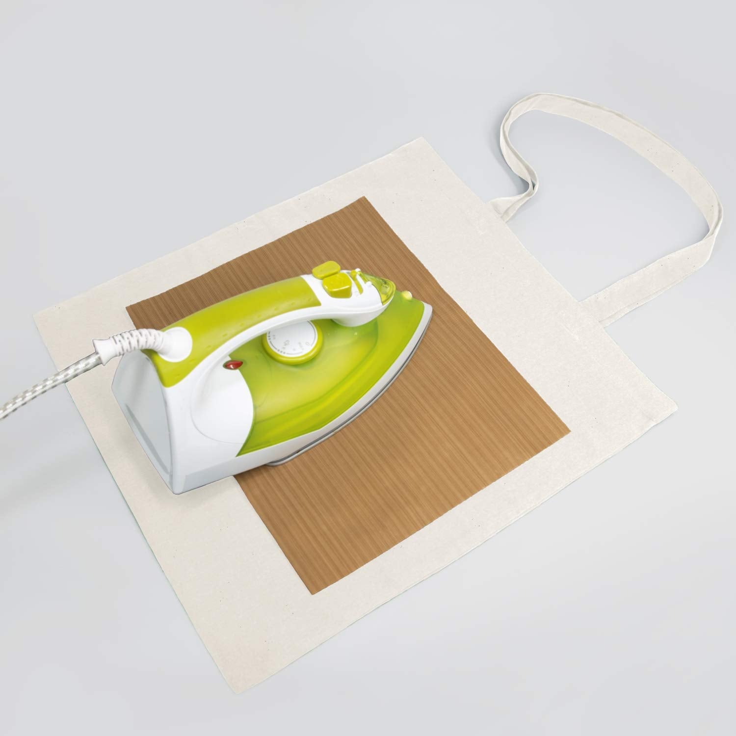 Npbag 5 | 15 | 25 | 50 Pack 15'' X 16'' Natural Cotton Tote Bags, Lightweight Blank Bulk Cloth Bags With 1Pc Of Ptfe Teflon Shee