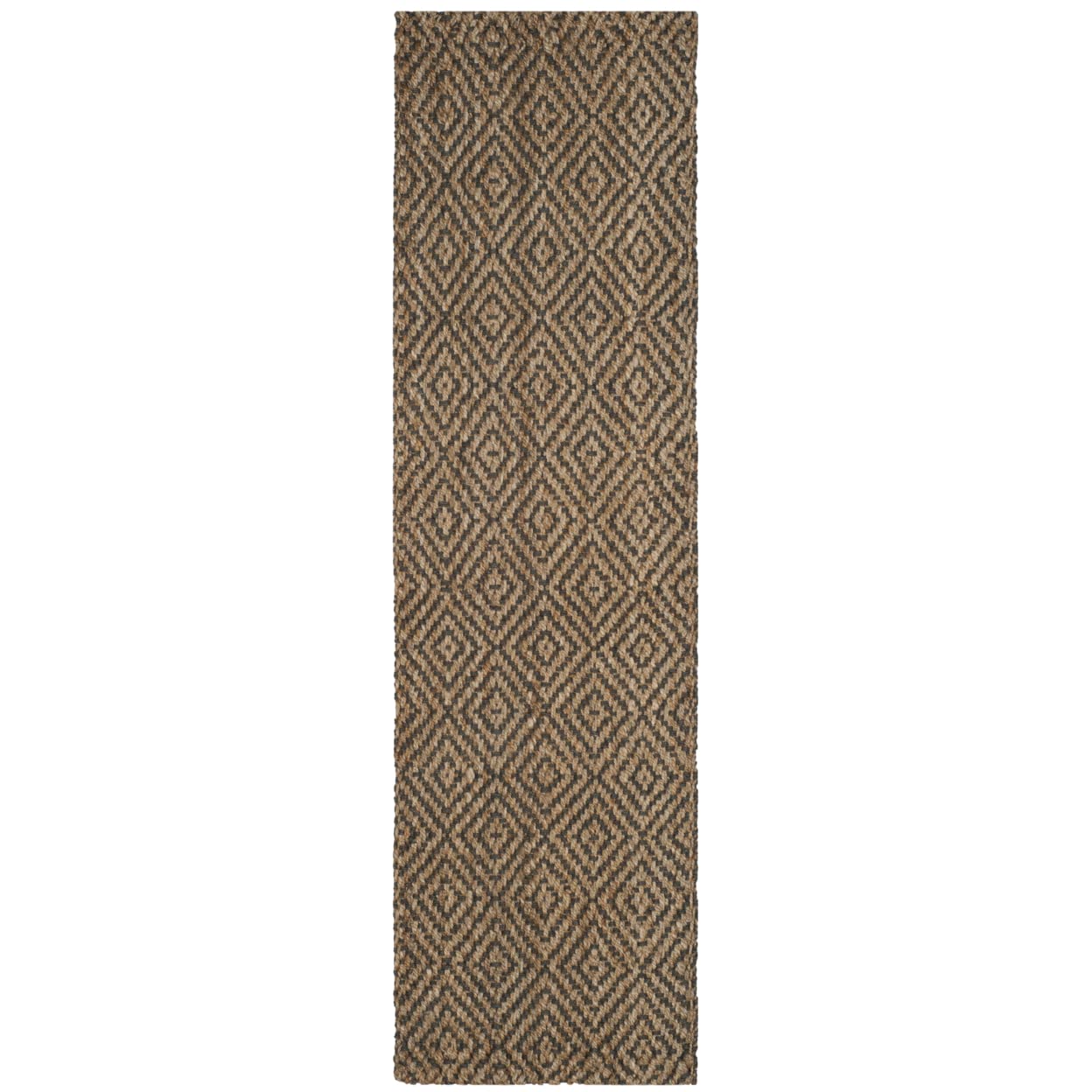 SAFAVIEH Natural Fiber Collection Runner Rug - 23 x 16, Natural & Grey, Handmade Jute, Ideal for High Traffic Areas in Living 