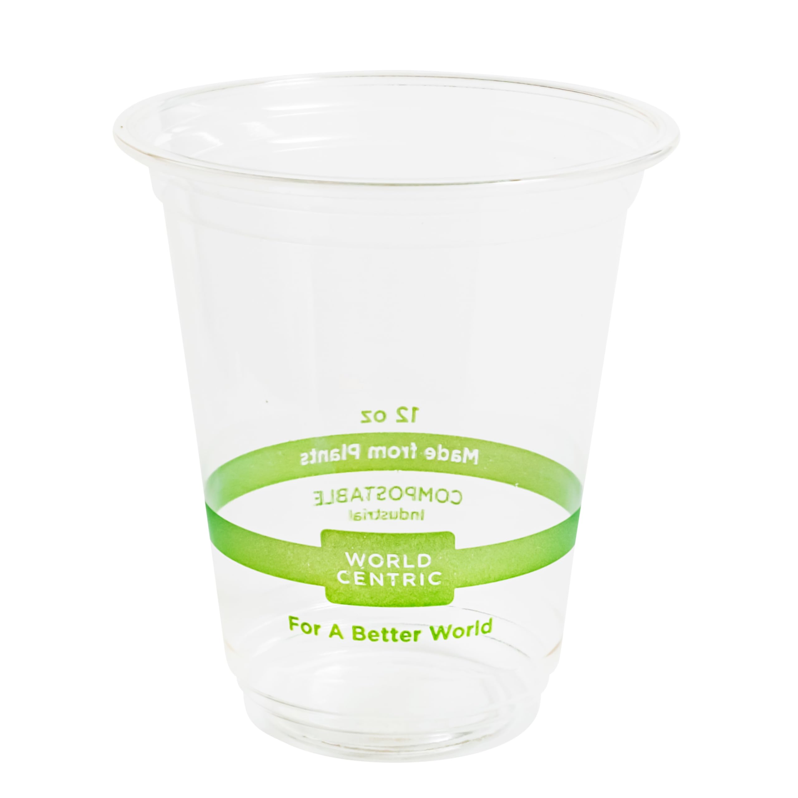 World Centric Compostable Clear Cold Cups, 12 Oz (Pack of 100)