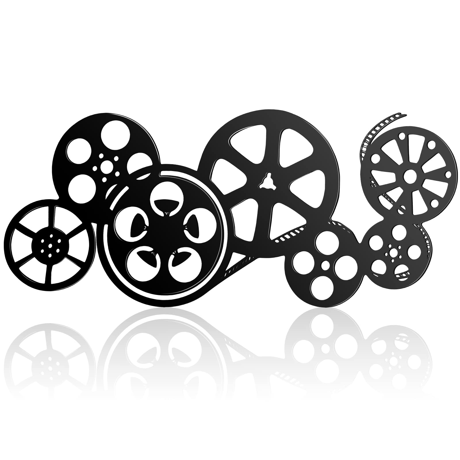 Moxweyeni Metal Movie Reel Wall Art Abstract Antique Movie Theater Decor Contemporary Decorative Wall Art Film Reel for Home Stu