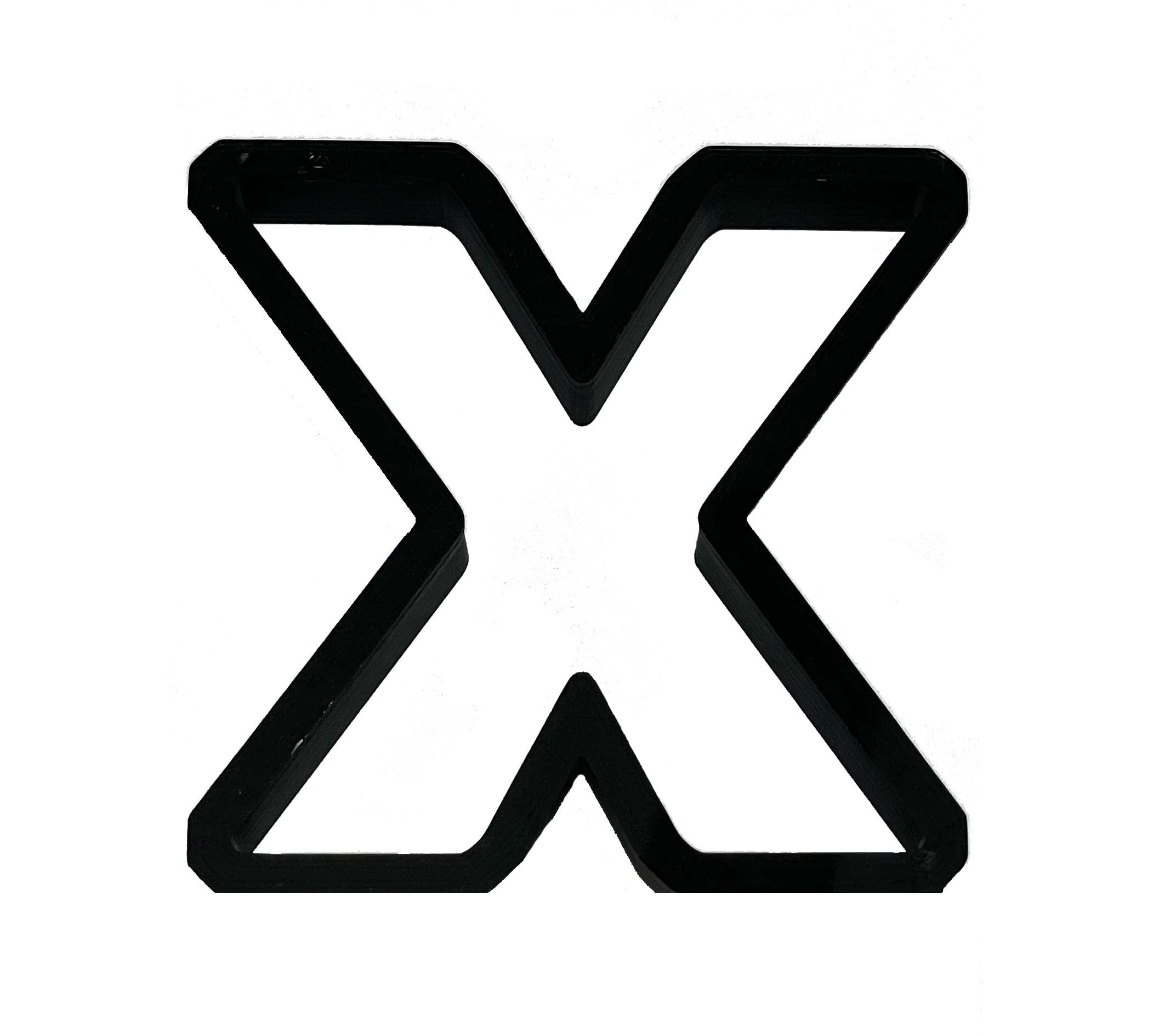 X Capital Block Letter Cookie Cutter With Easy To Push Design (3.5 Inch)