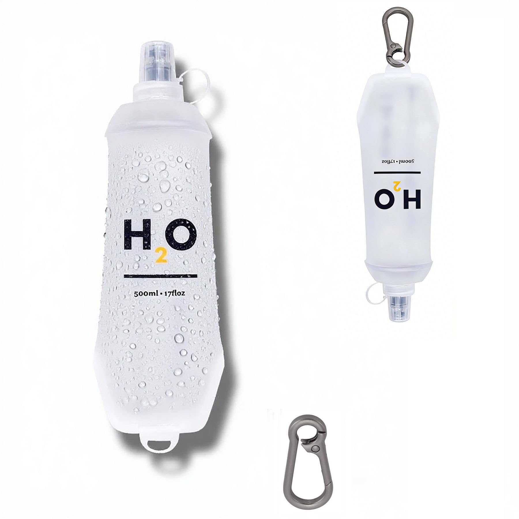 500ml Soft Flask Running Water Bottle for Running Vests, Collapsible