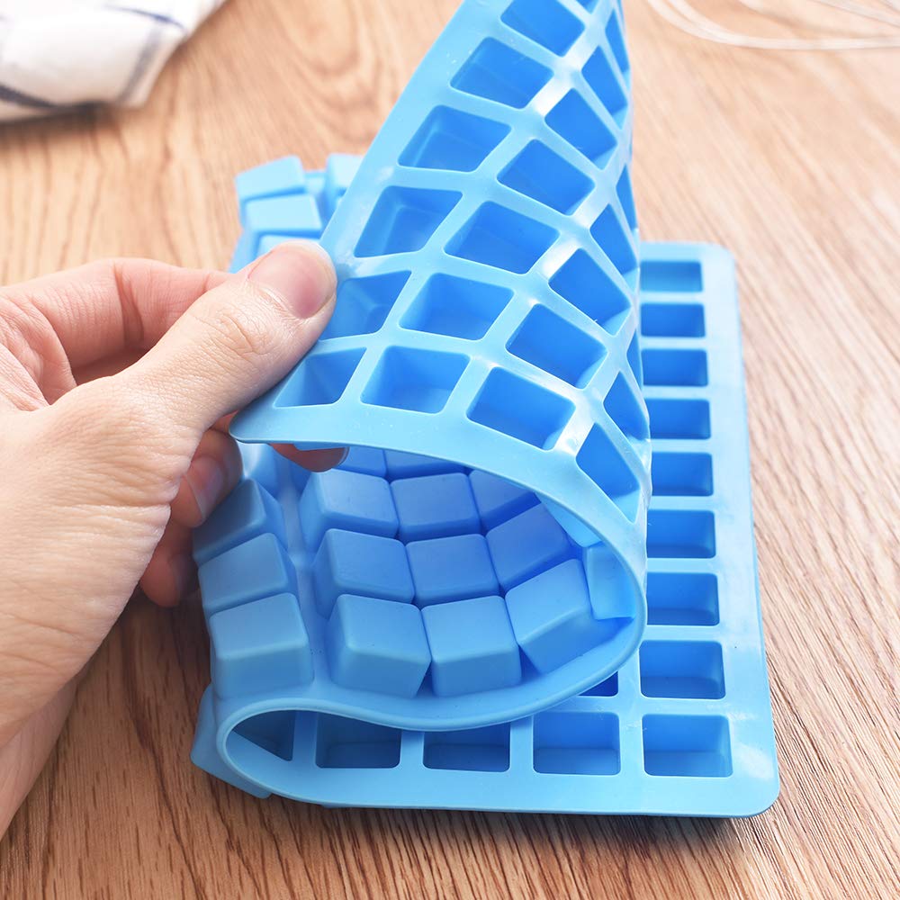 Ionegg 126 Cavity Square Silicone Mold, For Making Chocolate Candy, Mini Ice Cube Tray, Truffles Pralines, 3 Packs