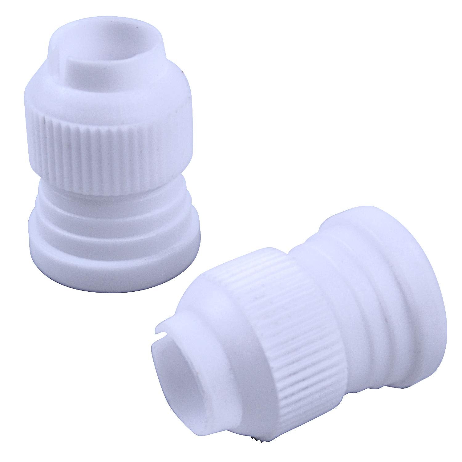 Jdesun 20 Pieces Plastic Standard Couplers Cake Decorating Coupler Pipe Tip Coupler For Icing Nozzles, White