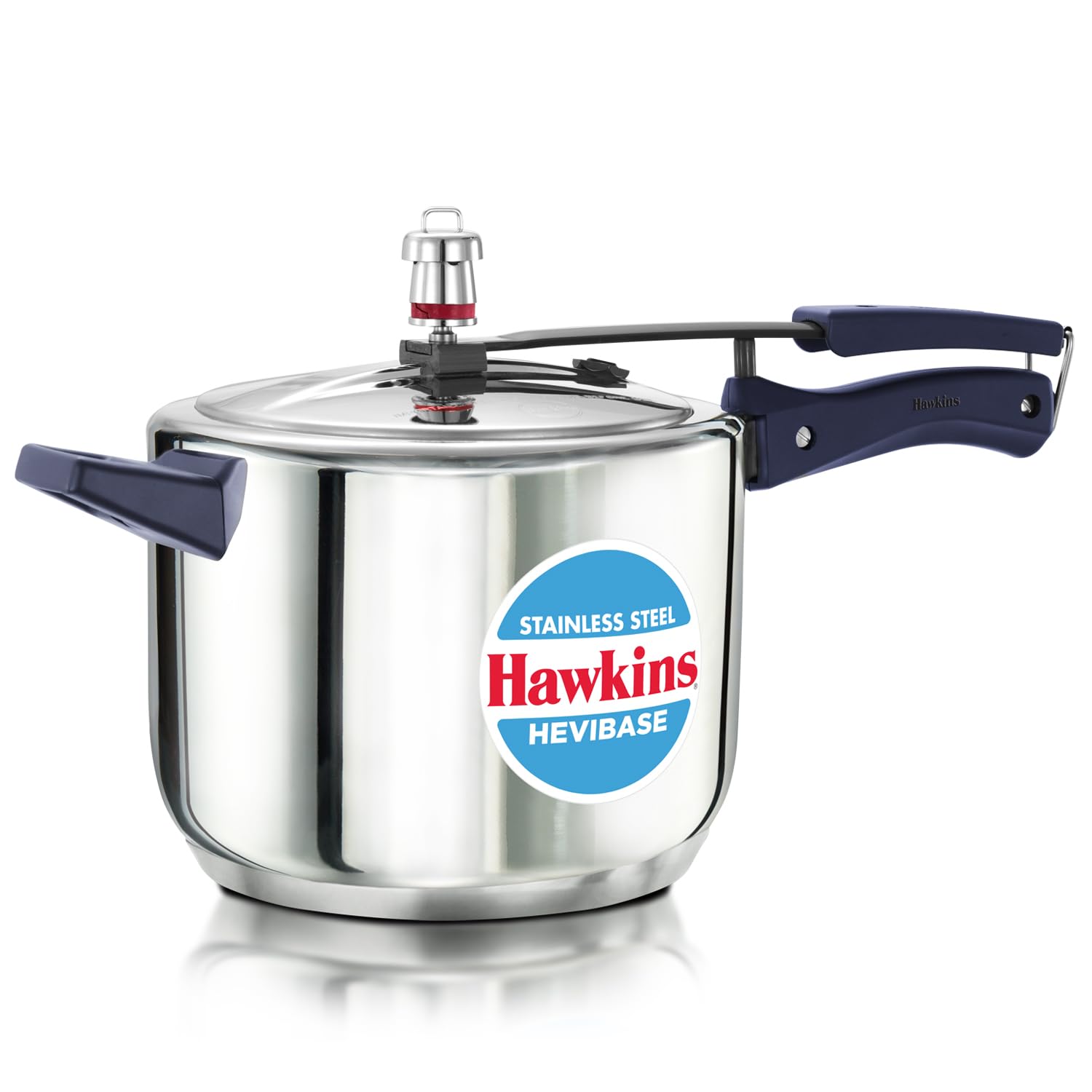 Hawkins Hevibase 5 Litre Stainless Steel Pressure Cooker | Straight Body | Induction & Gas Compatible | Ideal For 57 Persons | 