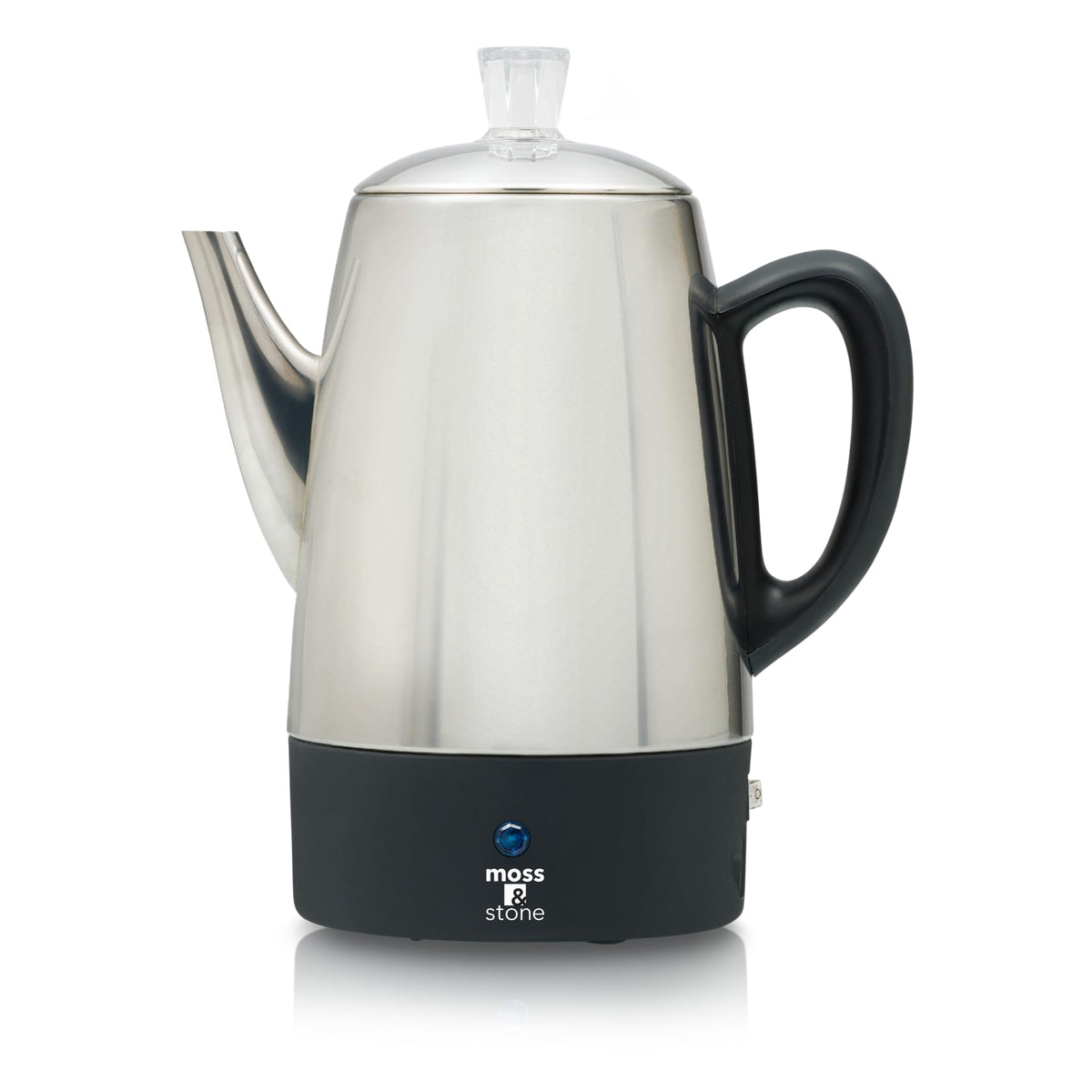 Moss & Stone Percolator Coffee Pot Electric 10 Cup, Stainless Steel Coffee Maker, Coffee Percolator Electric With Keep Warm Func