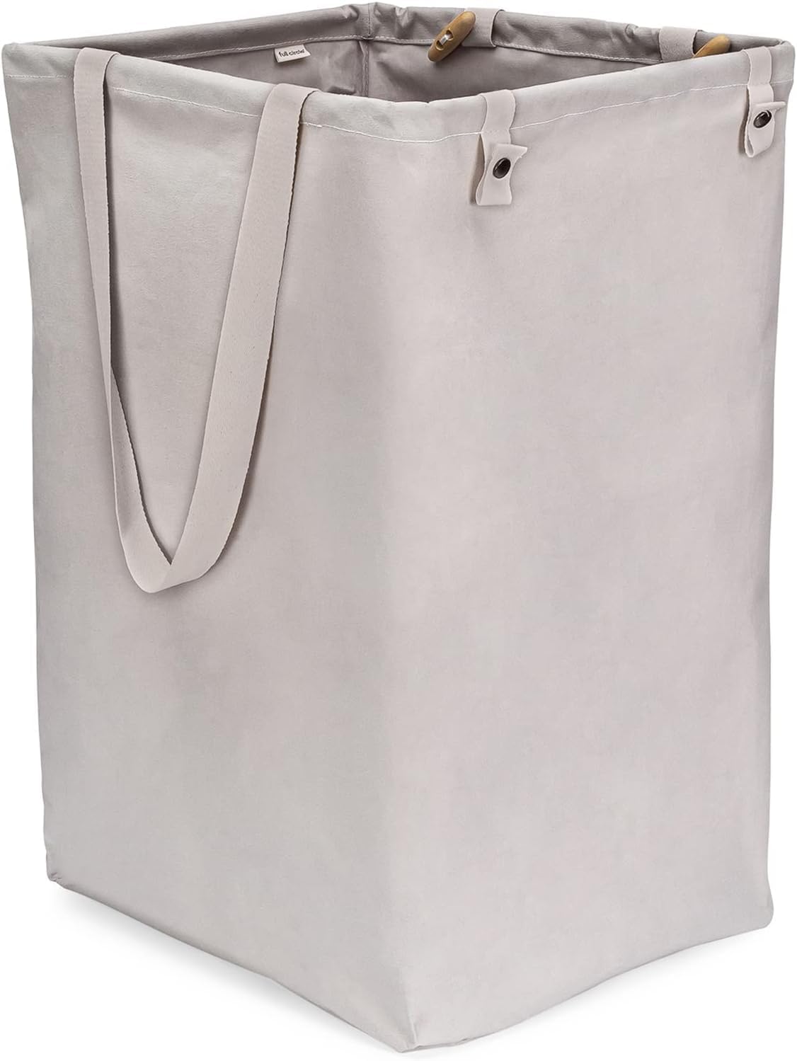 Full Circle Loads Of Fun Collapsible Hamper - Laundry Basket For Dirty Clothes & Towels - Tall Standing Organic Cotton Laundry B