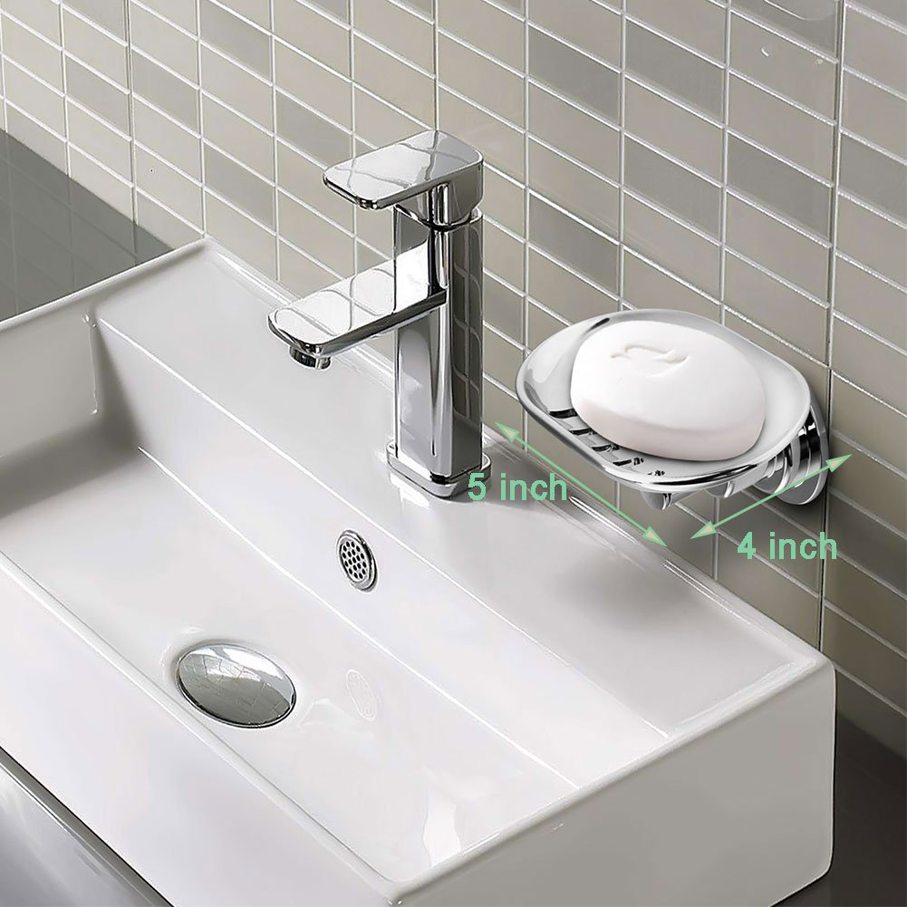 BOPai Elegant Suction Soap Dish for Shower  Powerful Vacuum Suction Cup Soap Holder  Bathroom Kitchen?