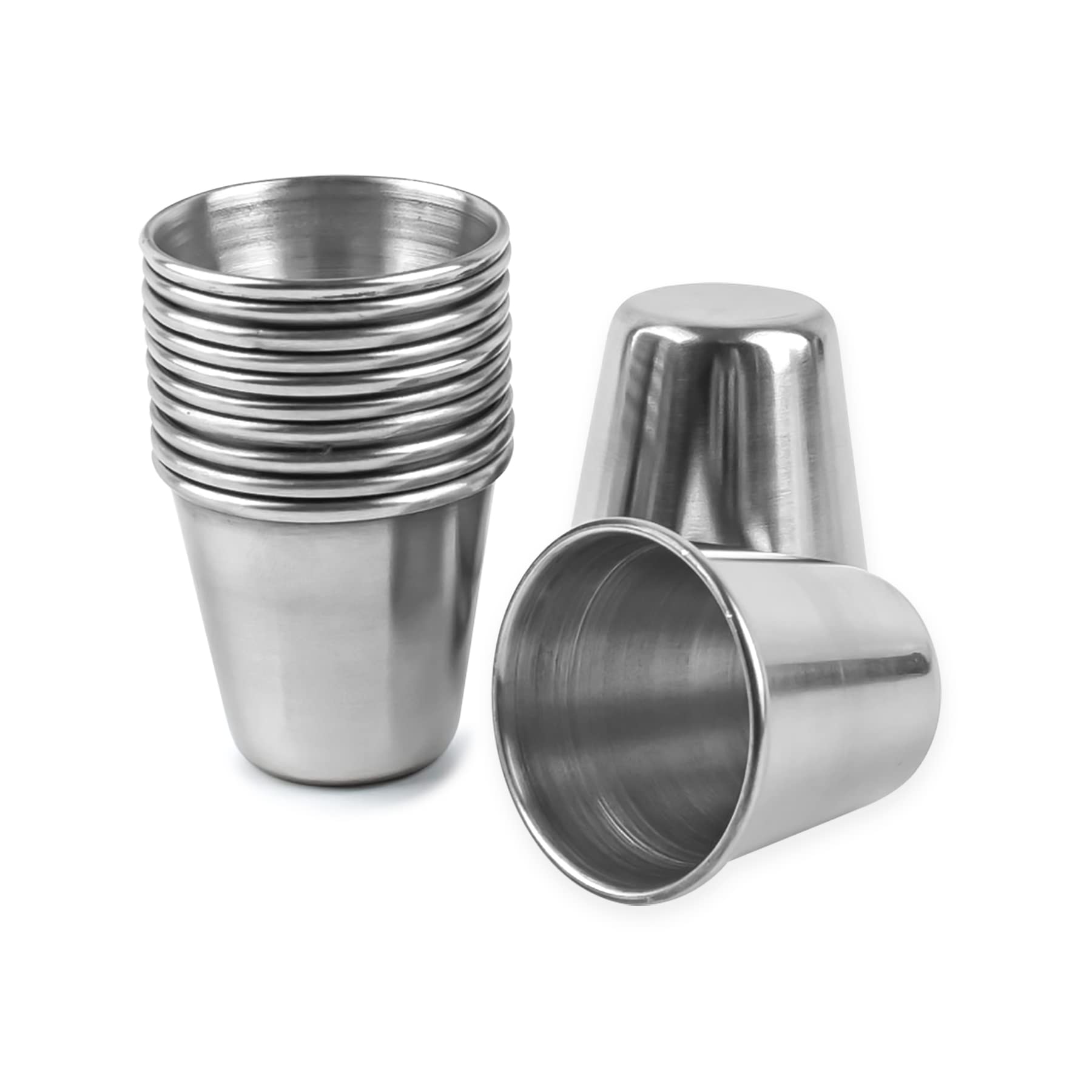 Auear, 12 Pack 1 Ounce Stainless Steel Shot Cups Metal Shot Glasses Drinkgng Vessel Tumbler Barware For Home Bar Party Restauran