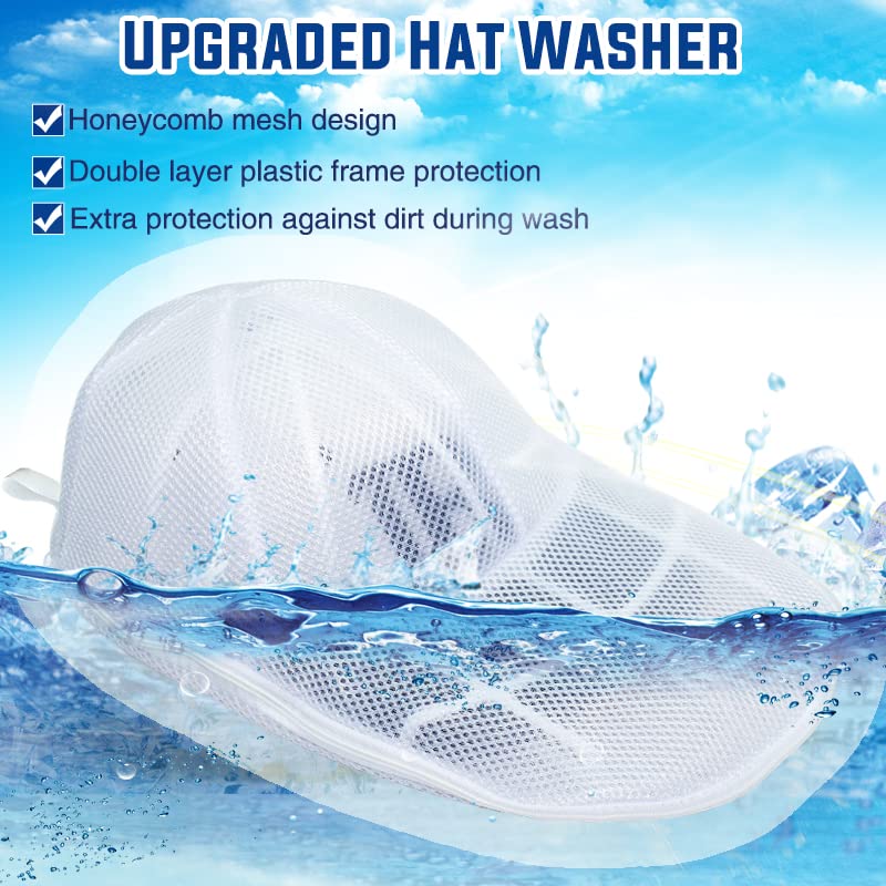 Mchkj Hat Washer For Washing Machine, Cap Washer With Mesh Bags, Hat Washer For Baseball Caps, Hat Cleaner/Cleaning Protector Ca