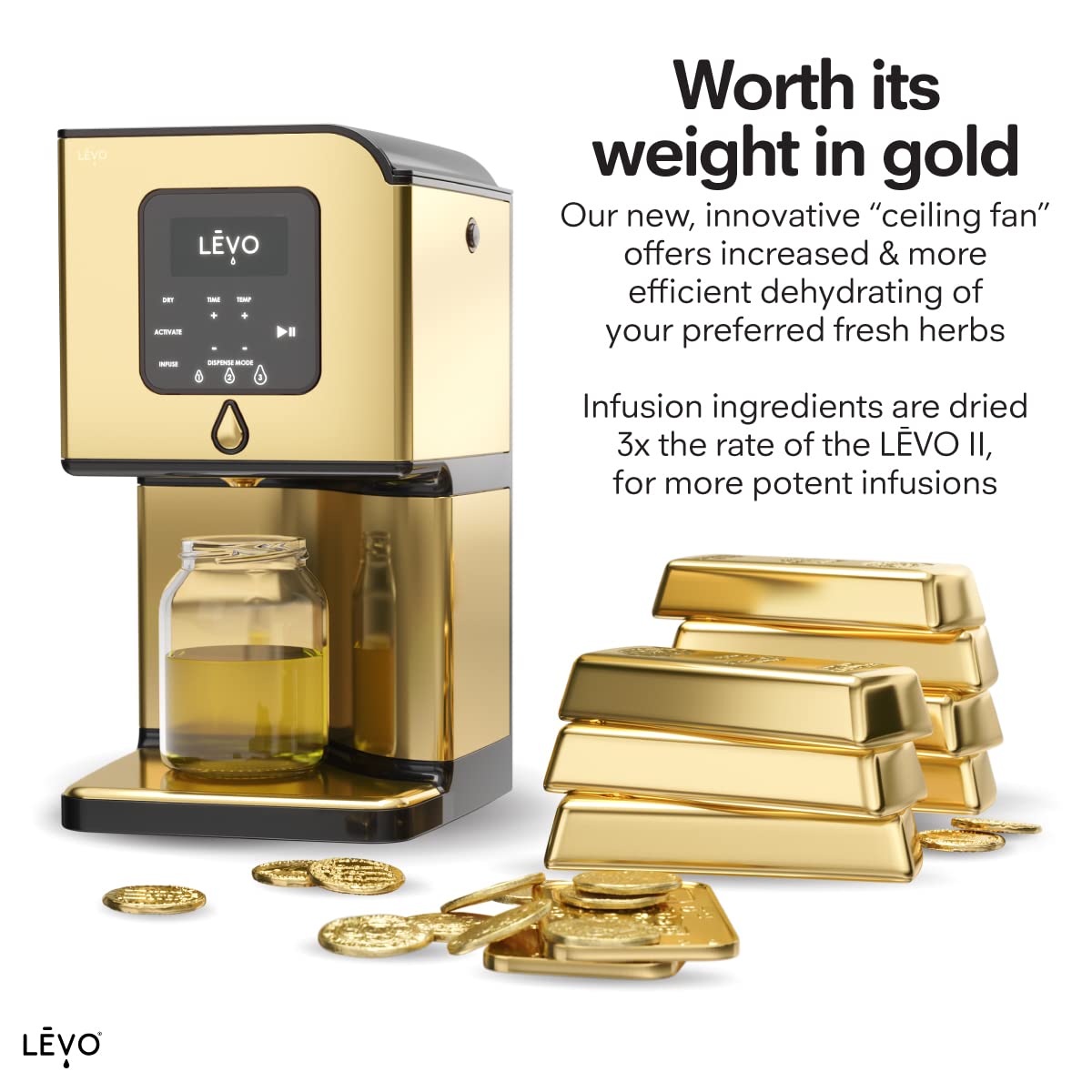 Levo Lux - Premium Herbal Oil Infusion Machine - Botanical Extractor - Herb Dryer, Decarboxylator, & Oil Infuser - Gourmet Edibl