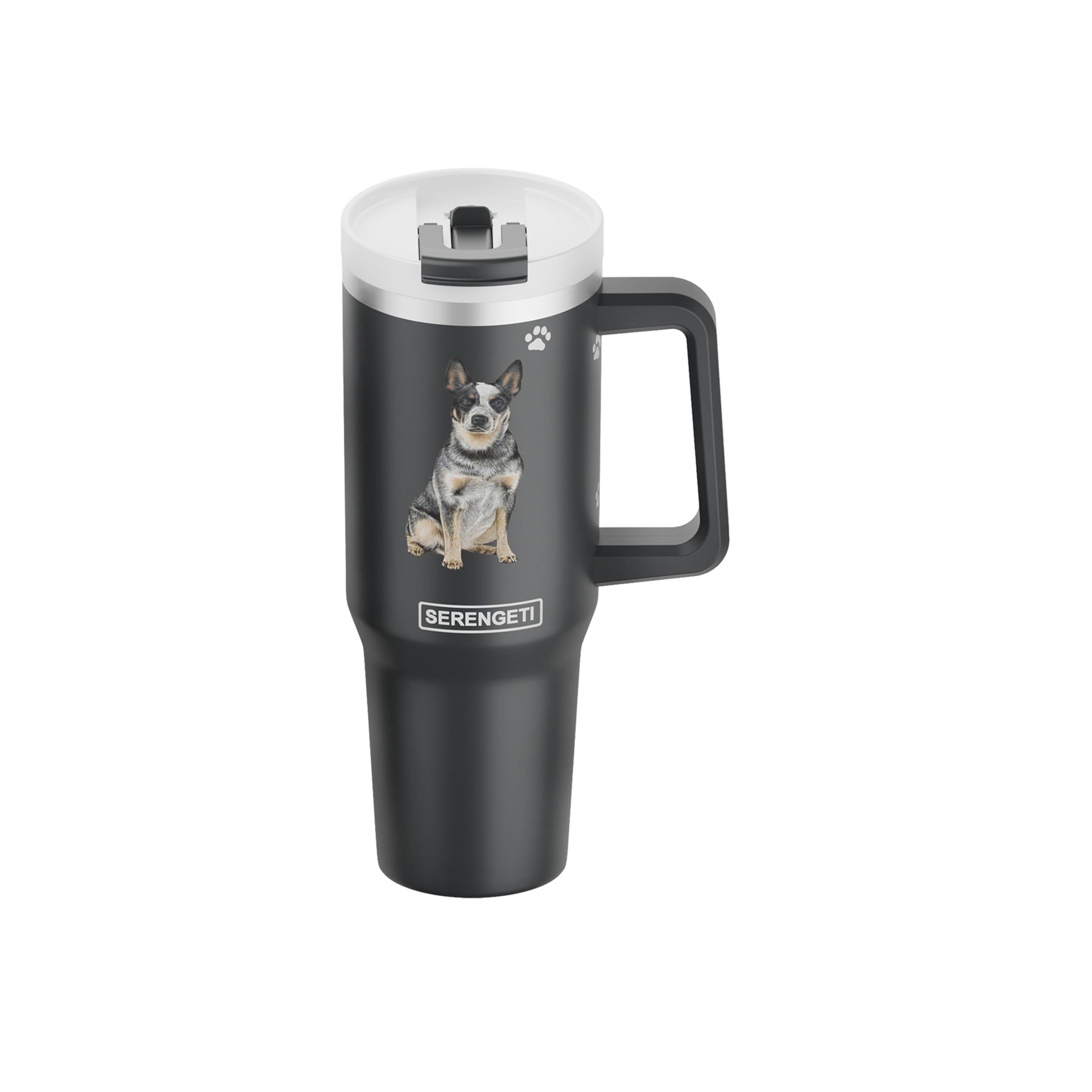 SERENGETI 40 Oz Ultimate Tumbler with Handle and Straw - Vacuum Insulated Tumbler with Straw and Lid - Stainless Steel Travel Mu