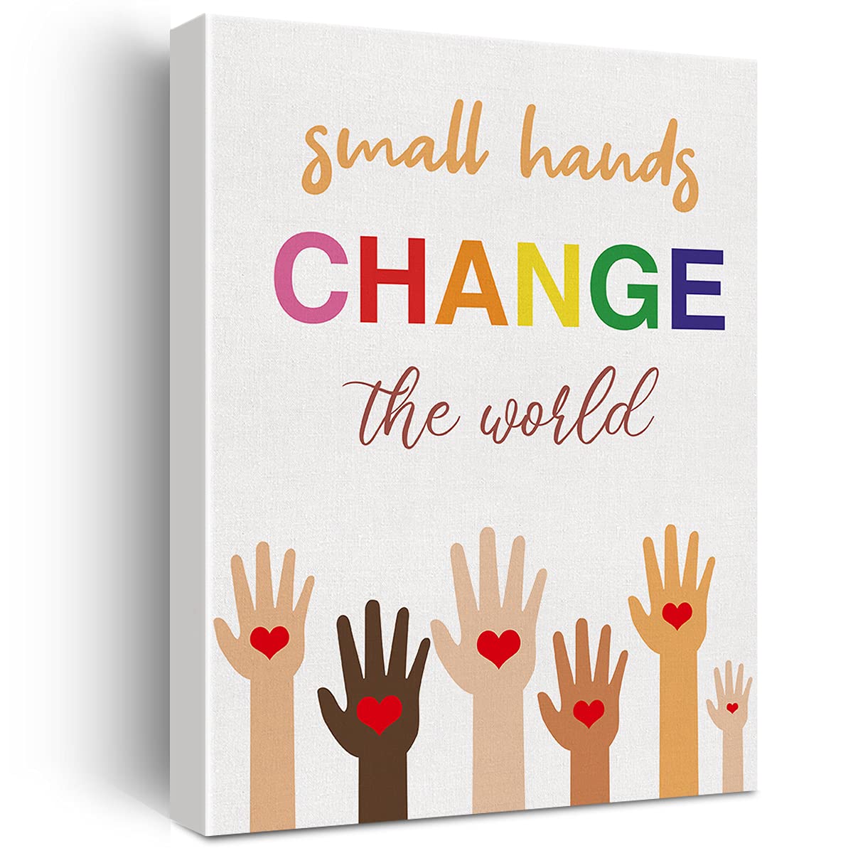 Inspirational Diversity Wall Art Equality Watercolor Canvas Painting Prints For Home Wall Decor Framed Artwork Gifts(12X15 Inch)