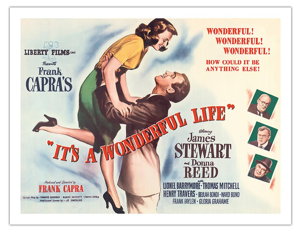 Frank Capra'S ''It'S A Wonderful Life'' - Starring James Stewart Donna Reed - Vintage Film Movie Poster C.1946 - Fine Art Matte
