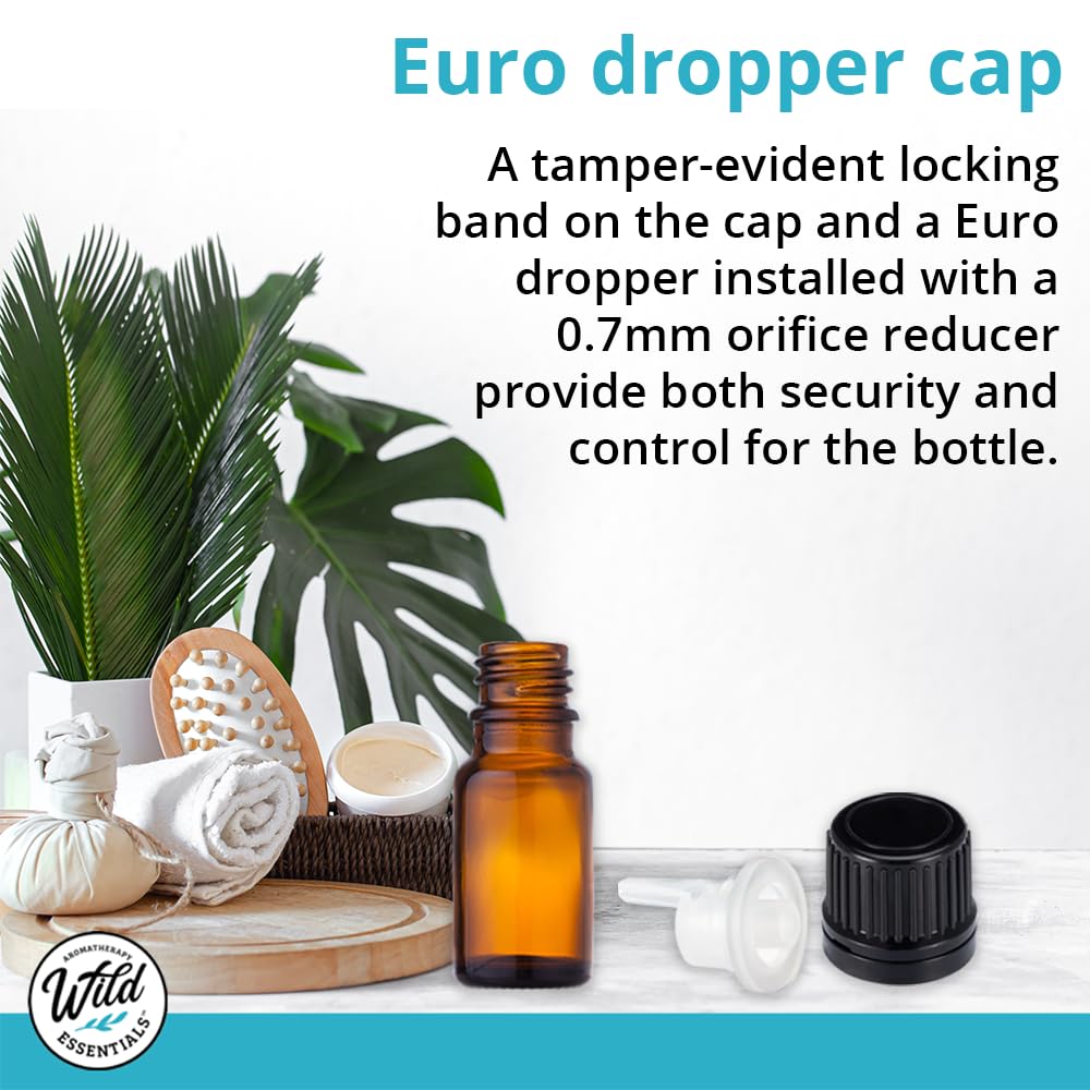 Messentials 24 Pack Of 10Ml Amber Glass Bottles With Euro Dropper Caps - Great For Essential Oils, Perfumes And Diy Aromatherapy