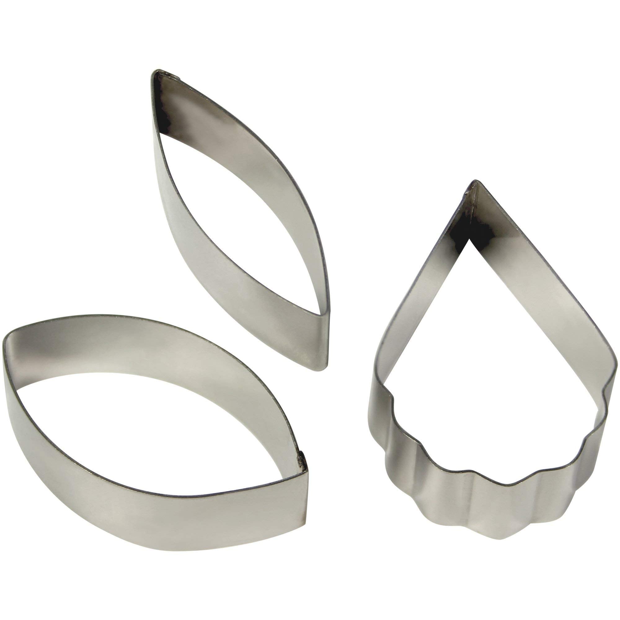 Pme Sugarcraft Cattleya Orchid Petal Cutters, Stainless Steel, Set Of 3, Standard, Silver