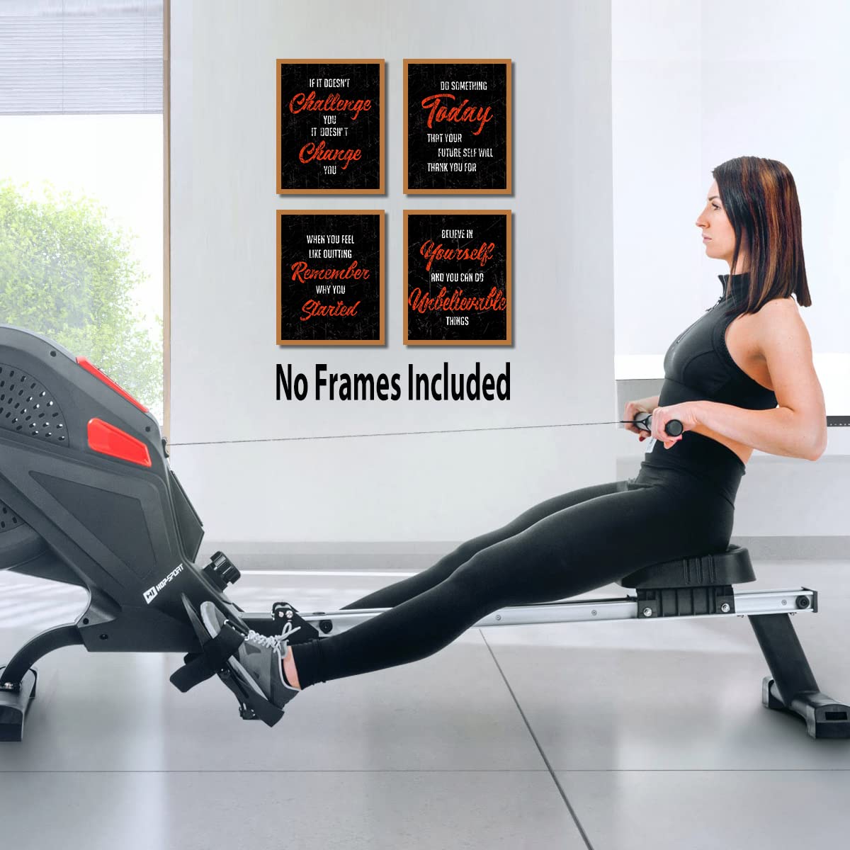 Hlniuc Motivational Sayings Art Prints, Inspirational Workout Room Decor, Set Of 6 (8X10, Unframed), Positive Poster For Gym, Ex