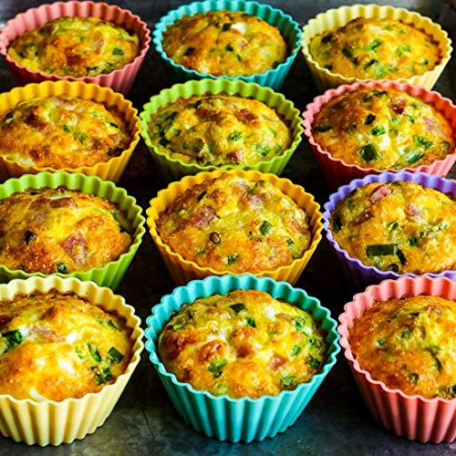 Silicone Baking Cups Muffin Cupcakes Liners Molds Sets In Storage Container Silicone Lunch Box Dividers Bento Box Accessories -3