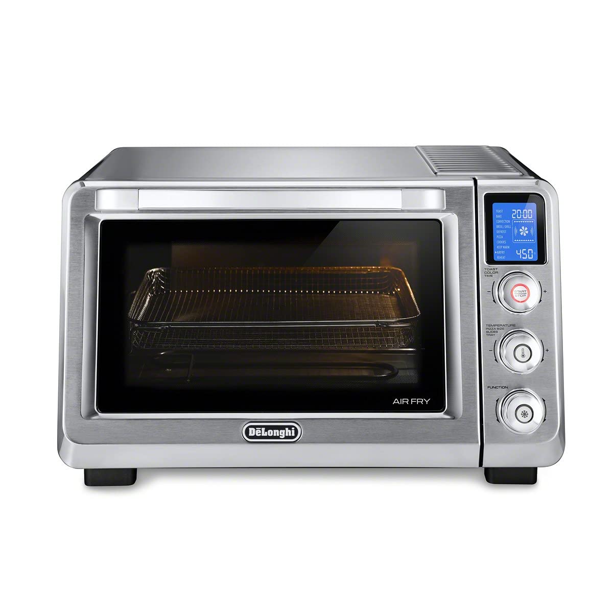 De'Longhi Eo241264M 10-In-1 Digital Airfryer ,True Convection Toaster Oven With Internal Light, Grills, Broils, Bakes, Roasts, R