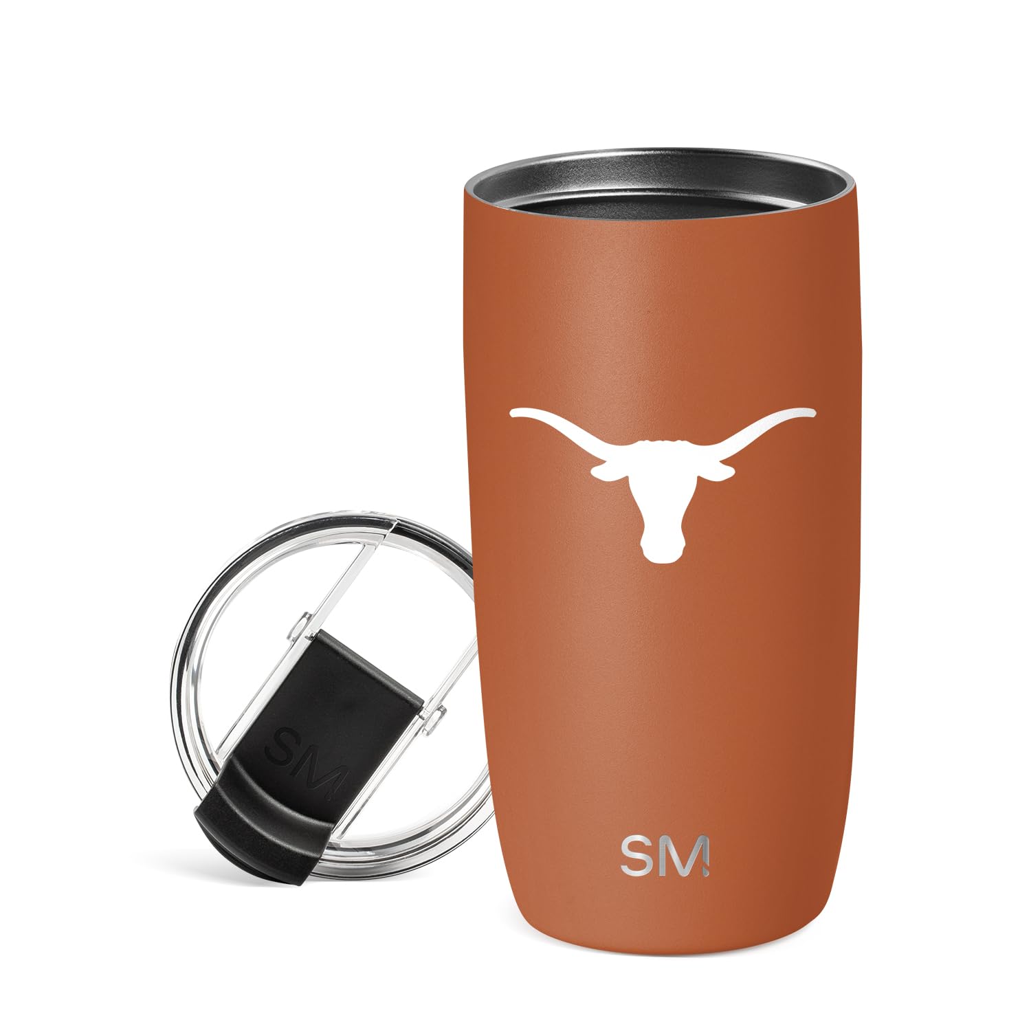 Simple Modern Texas Longhorns Coffee Mug with Flip Lid | 16oz