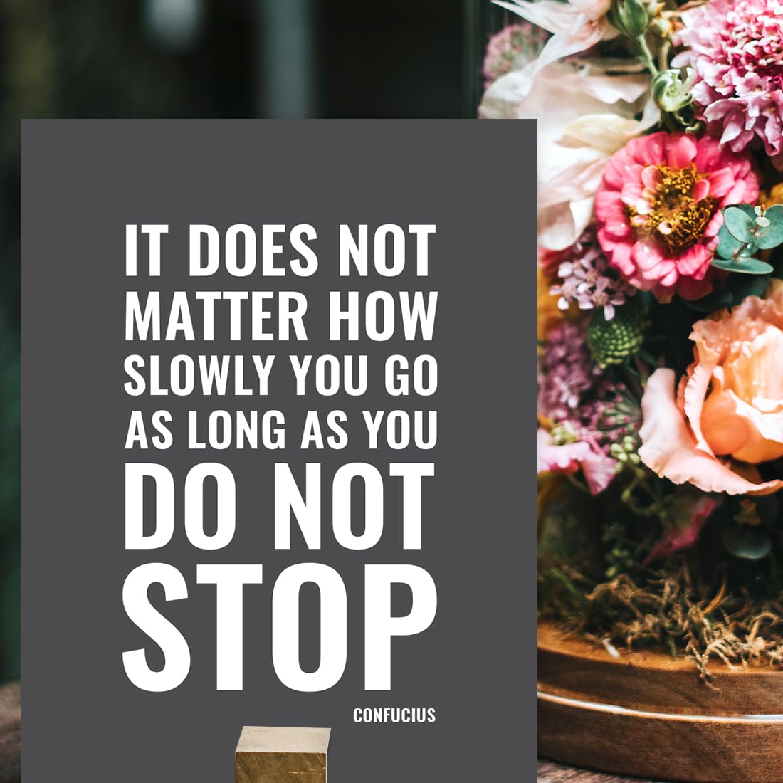 Andaz Press Motivational Wall Art  It does not matter how slowly you go as long as you do not stop  Confucius  8.5x11-inch Inspirational Success Quotes Office Home Gift Print  1-Pack  UNFRAMED