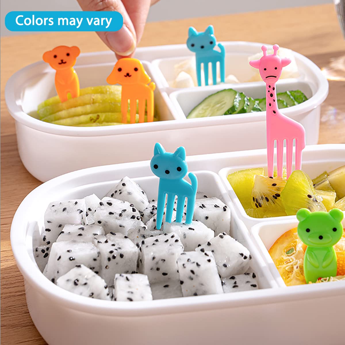 52 Pcs Bento Box Lunch Box Kit, Dakuan Bento Box Accessories,12Pcs Silicone Cupcake Liners With 40Pcs Food Picks