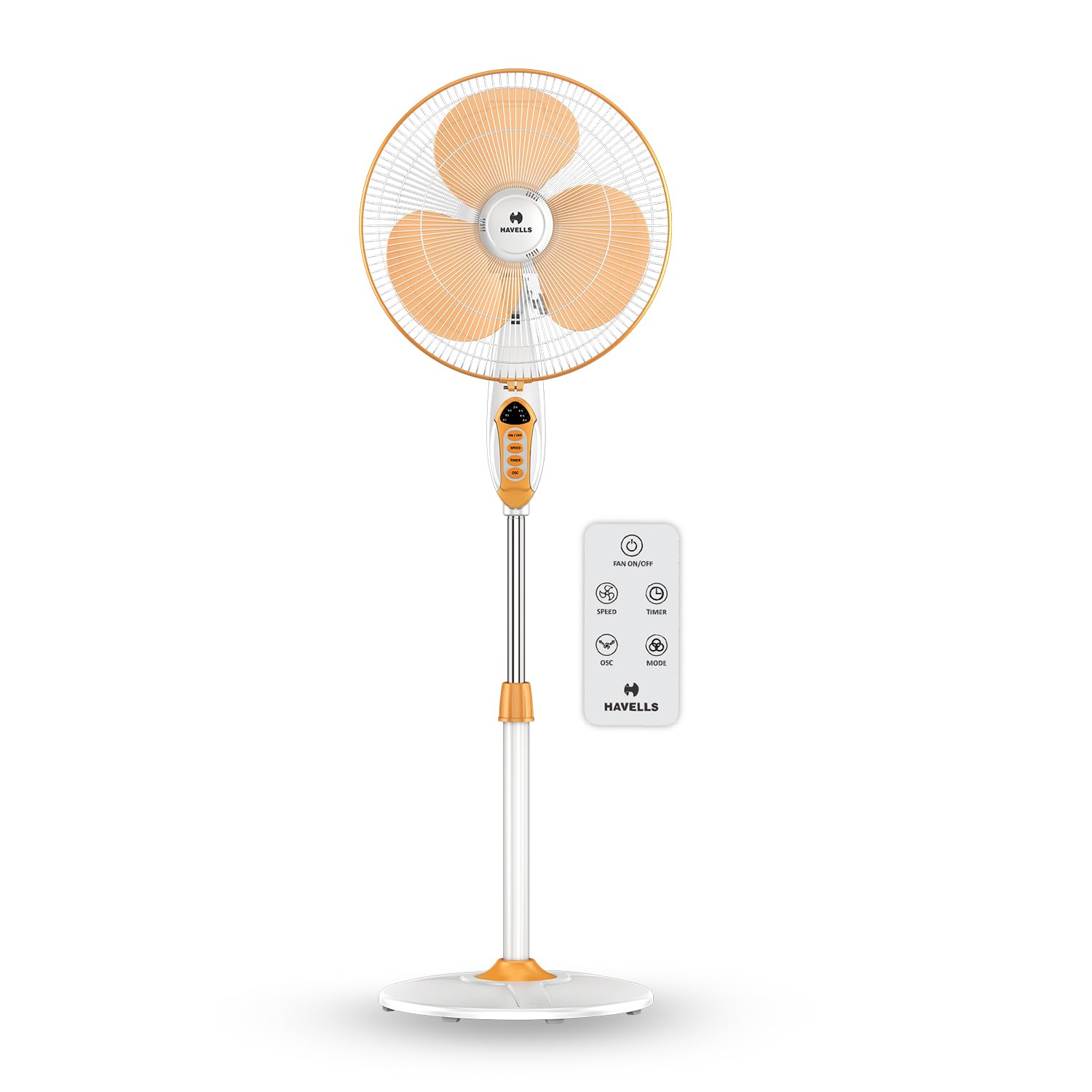 Havells 400Mm Bldc Pedestal Fan | Remote Control | Upto 50% Less Power Usage | Sleep & Breeze Mode With Timer | Memory Backup | 
